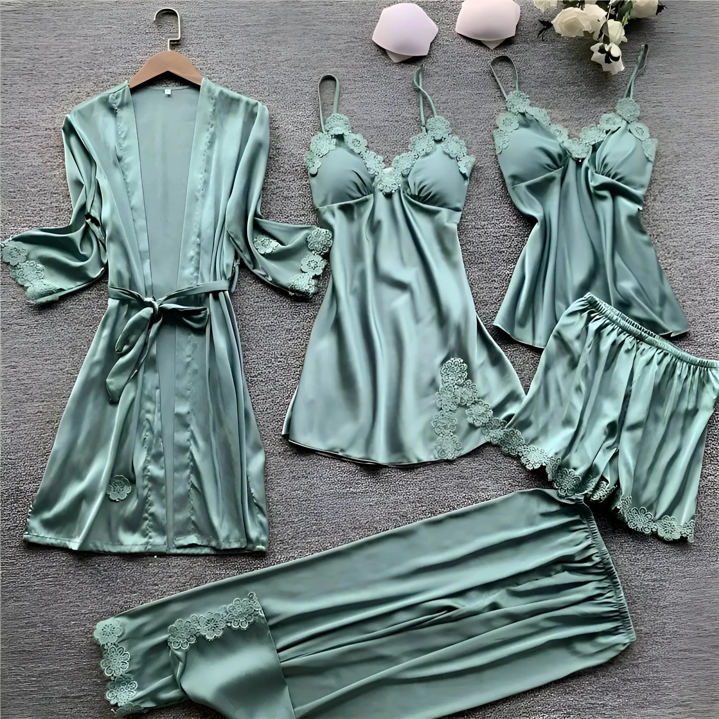 Mint Five-Piece Sleep Set