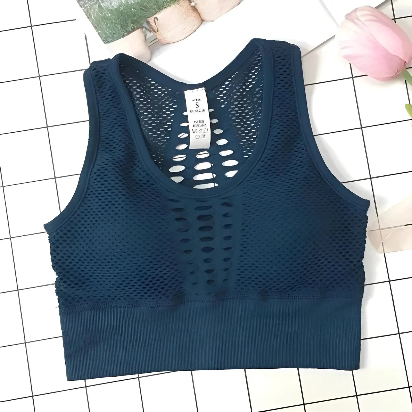 Navy Breathable Sports Bra