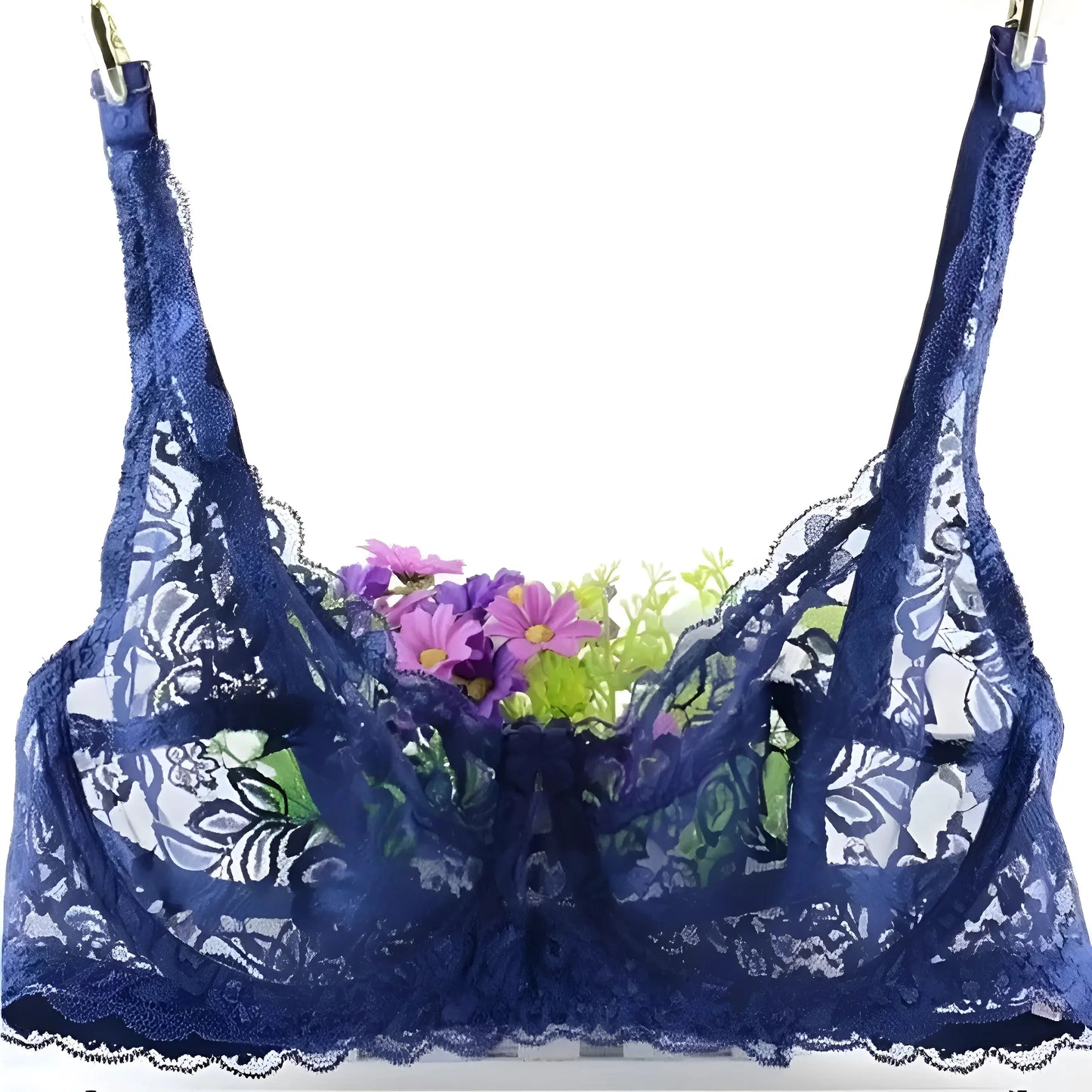 Navy Classic Lace Bra