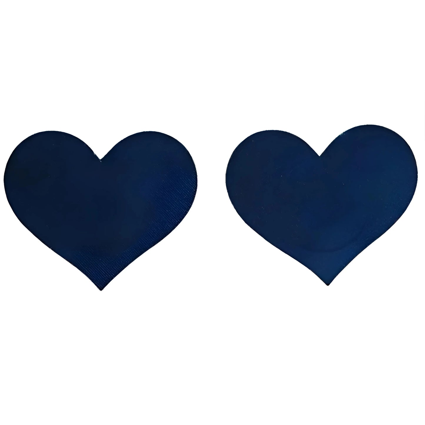Navy Heart-Shaped Fabric Nipple Covers