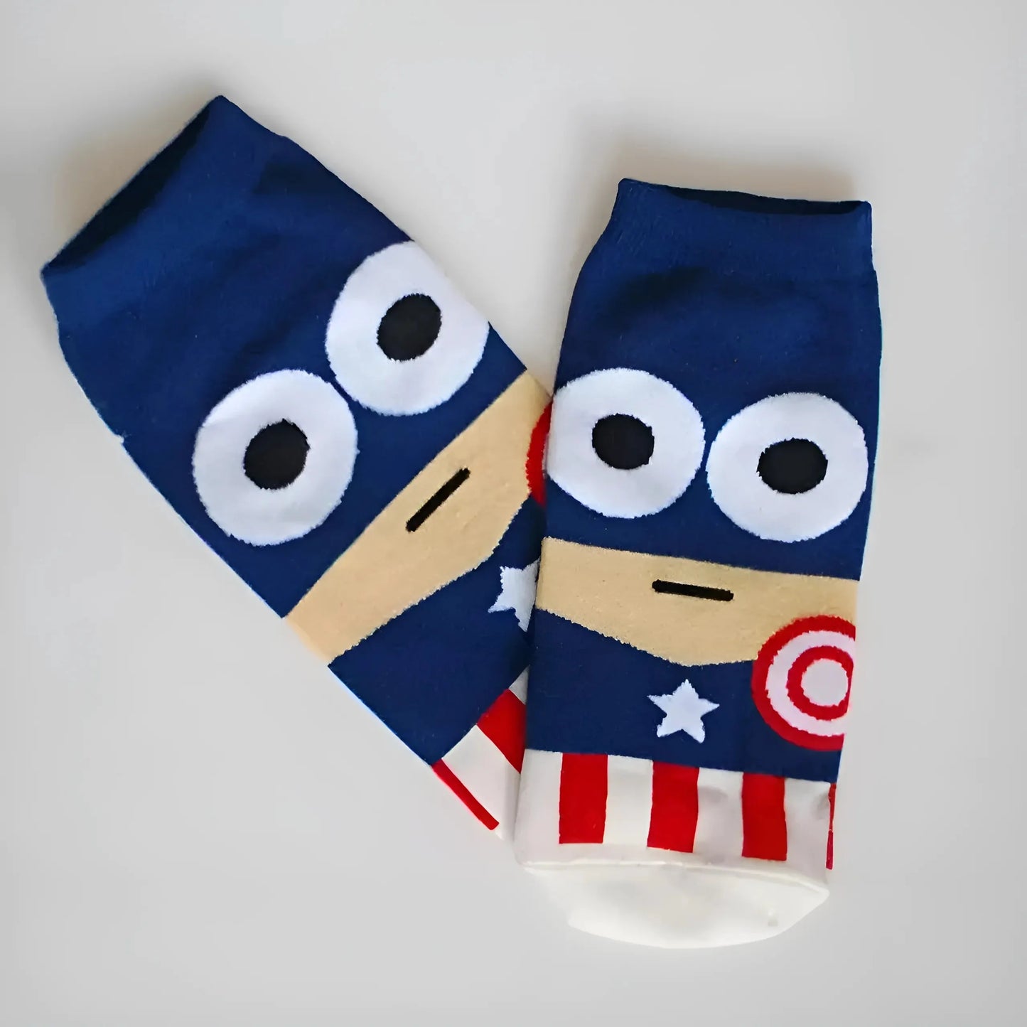 Navy Men's Short Superhero Socks