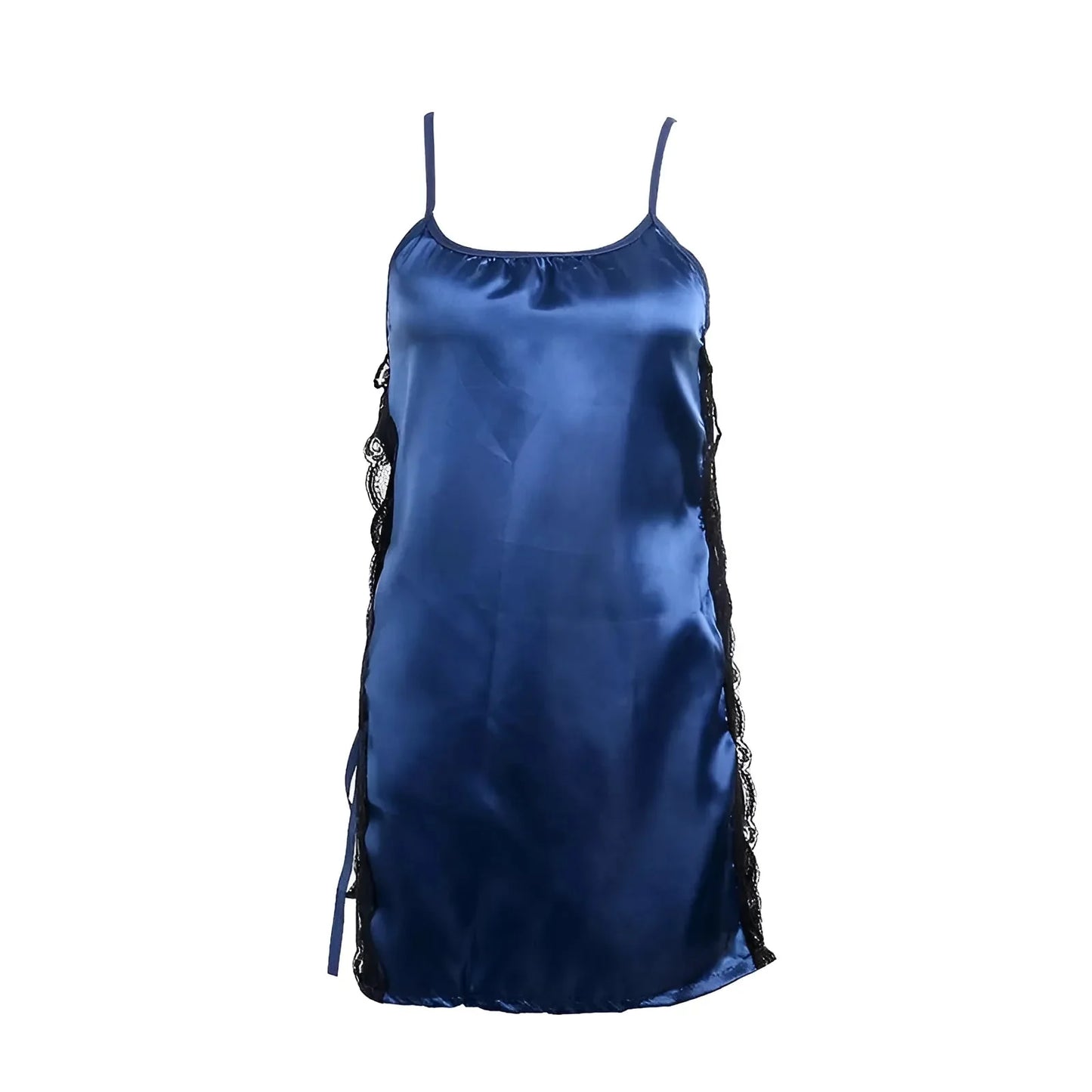 Navy Nightdress with Deep Slit