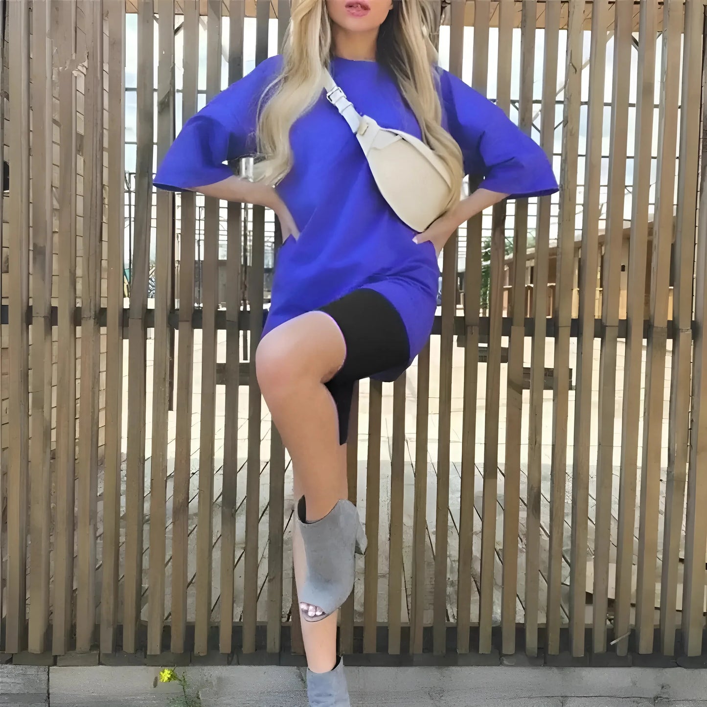 Navy Sporting Outfit with Belt