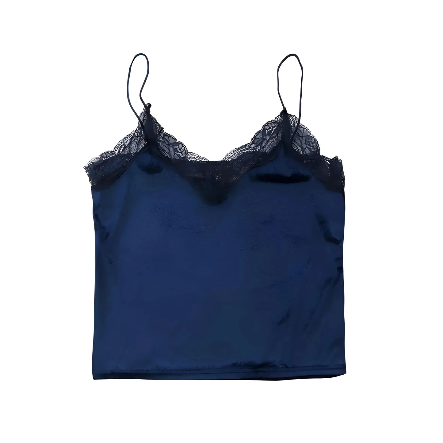 Navy Velvet Women's Vest Top