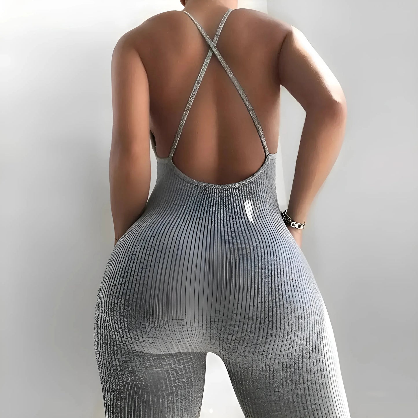 One-Piece Sports Outfit with Neckline