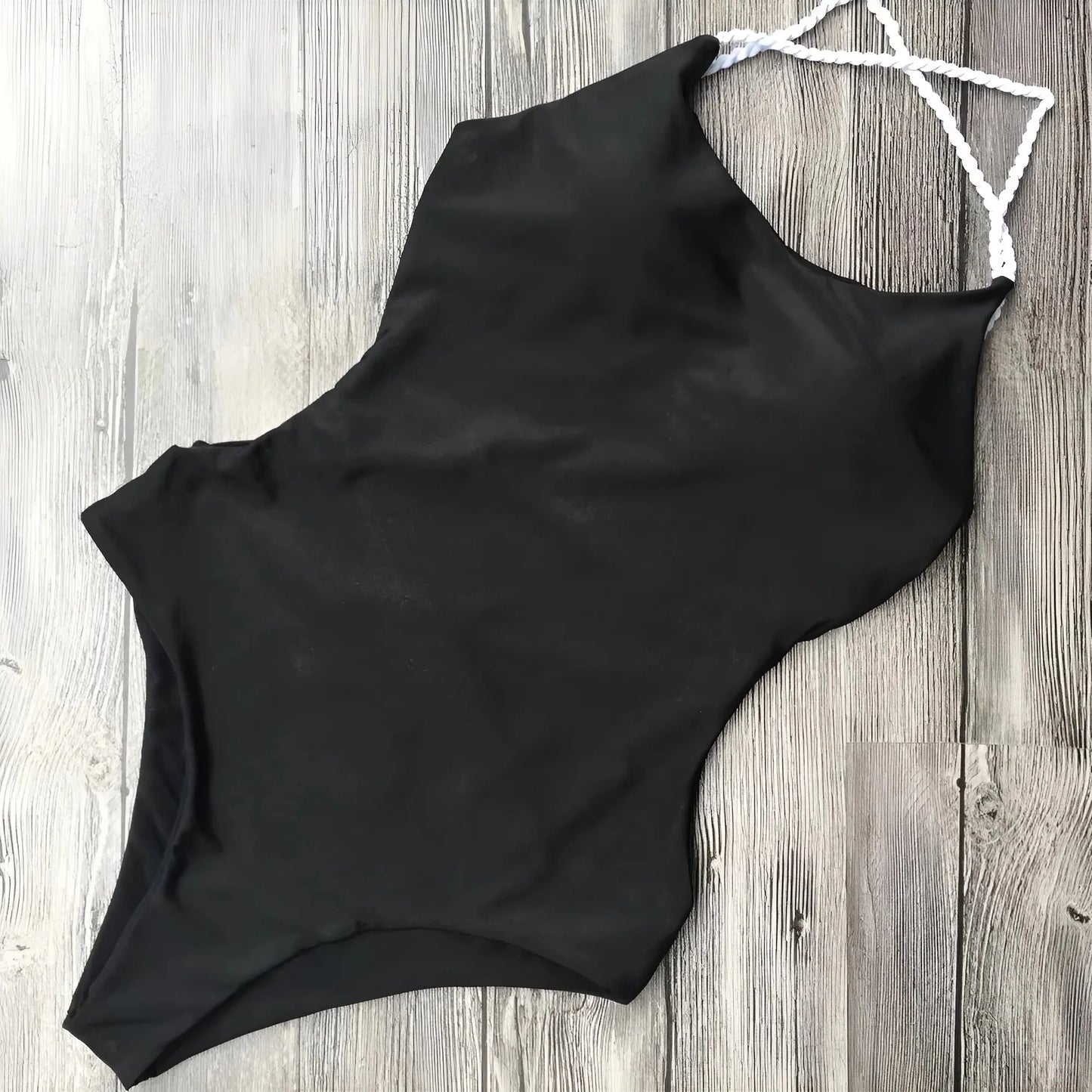One-Piece Swimsuit with Straps at the Back