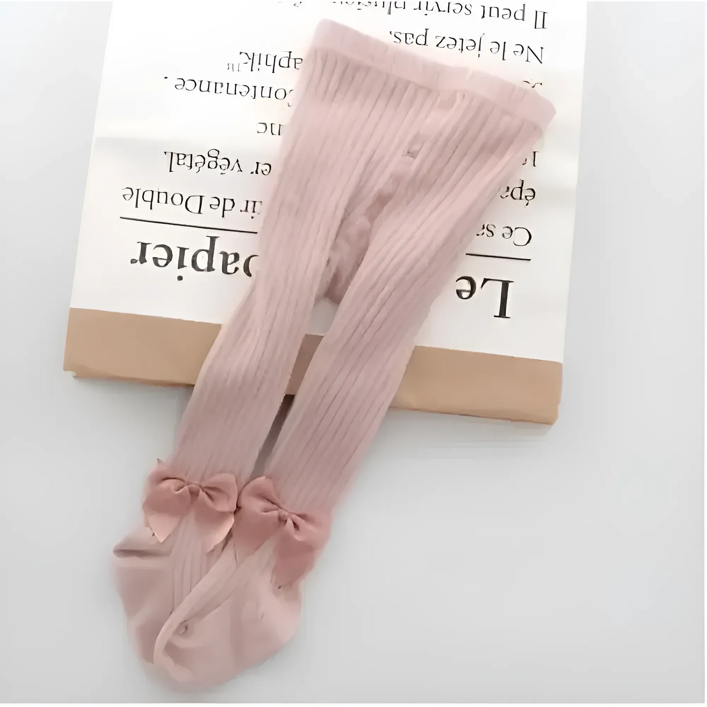 Pink Children's Tights with Bows
