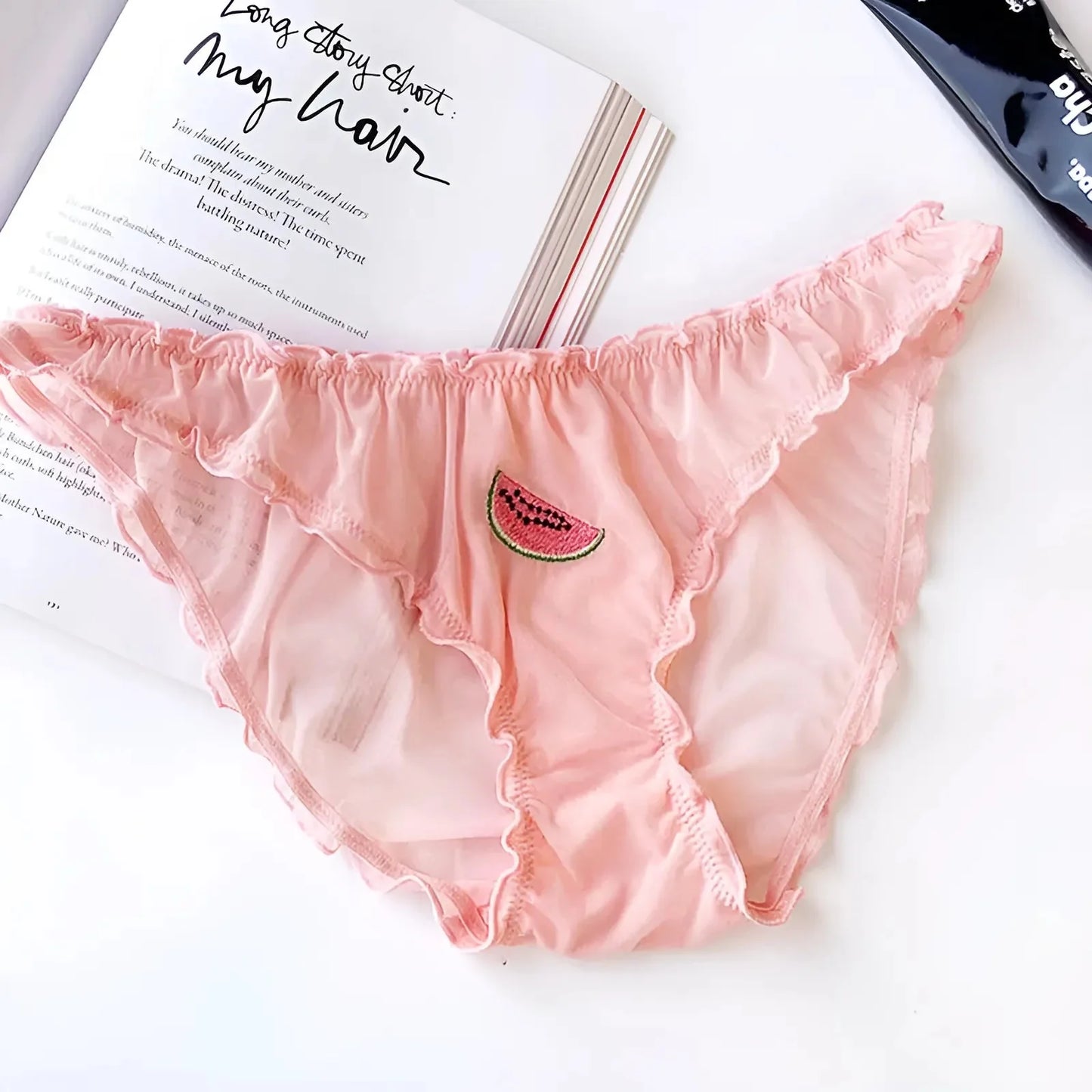Pink Fruit-Print Knickers