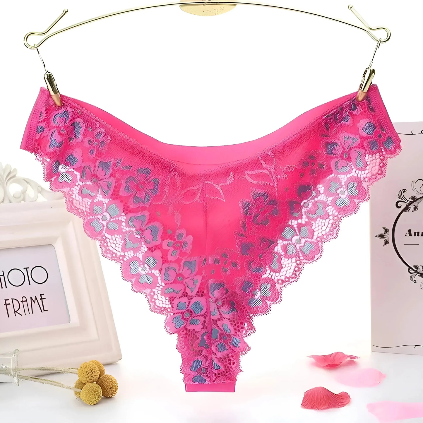 Pink Lace-Back Knickers