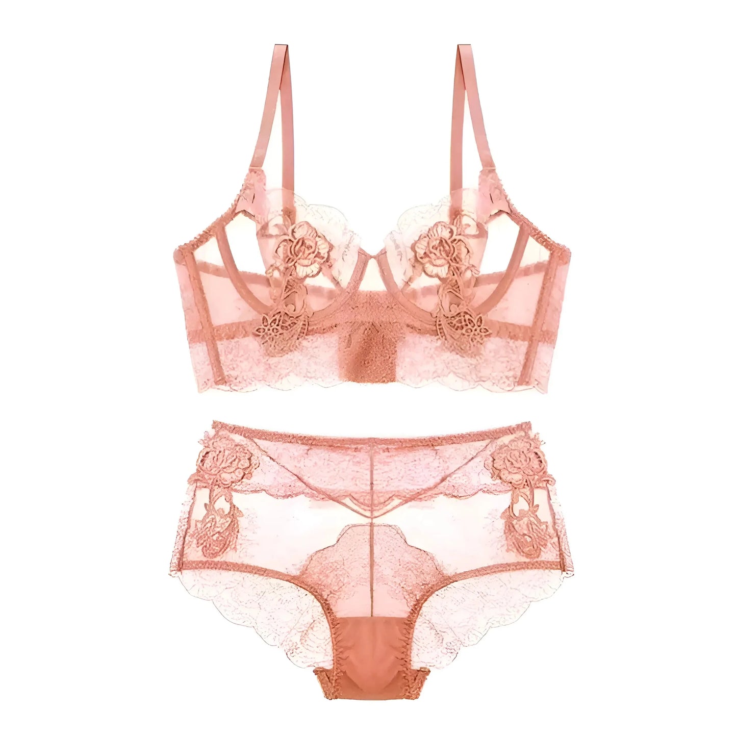 Pink Lace Lingerie Set