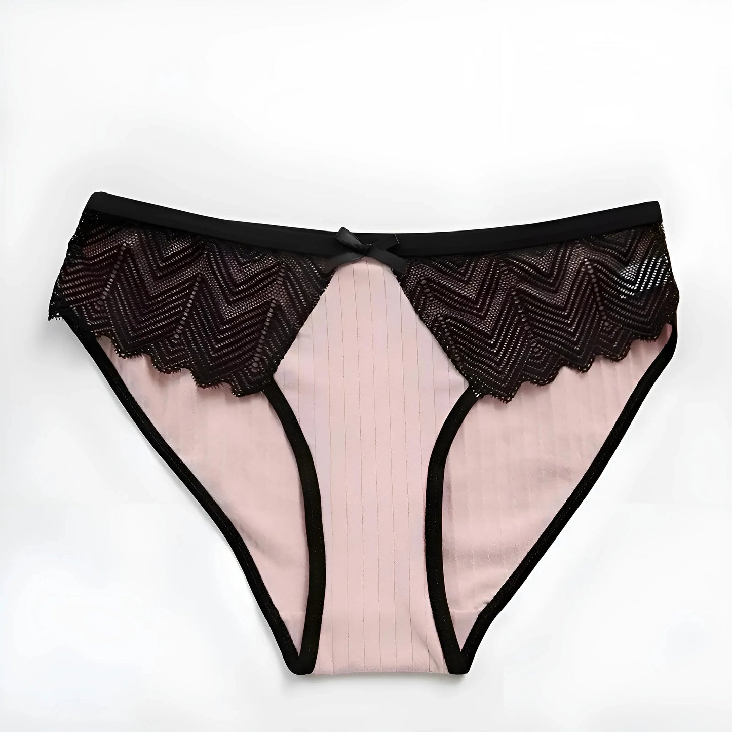 Pink Lace Trimmed Tights