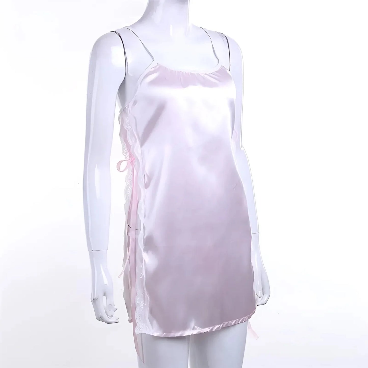 Pink Nightdress with Deep Slit