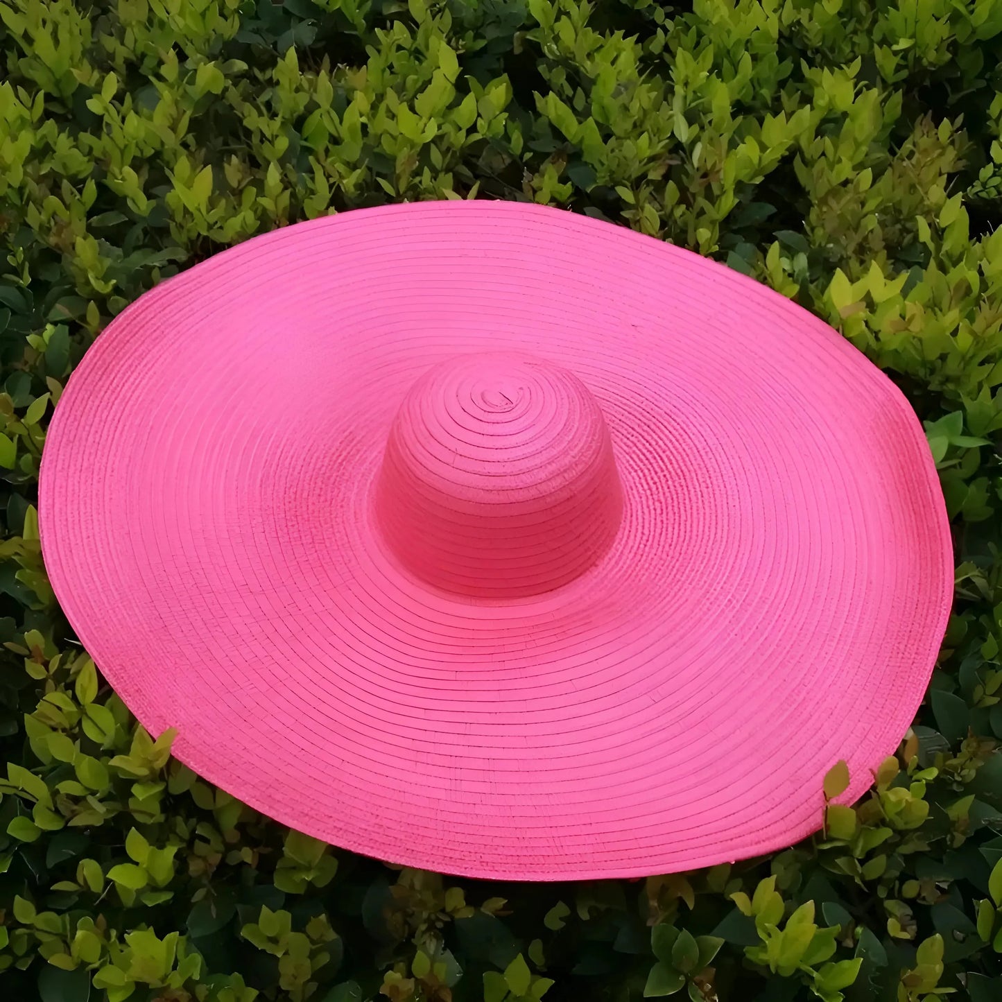 Pink Wide Brim Beach Hat