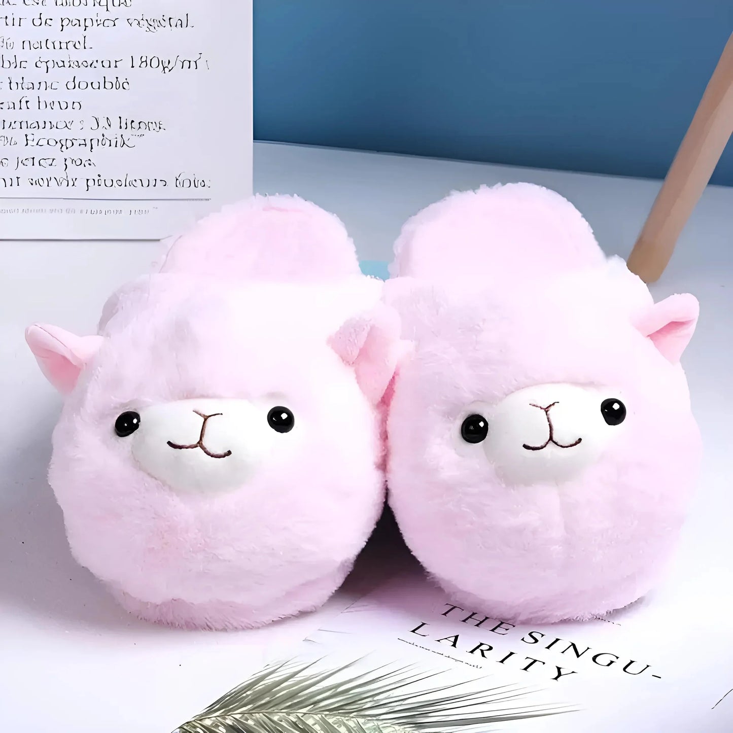Pink Women's Llama Slippers