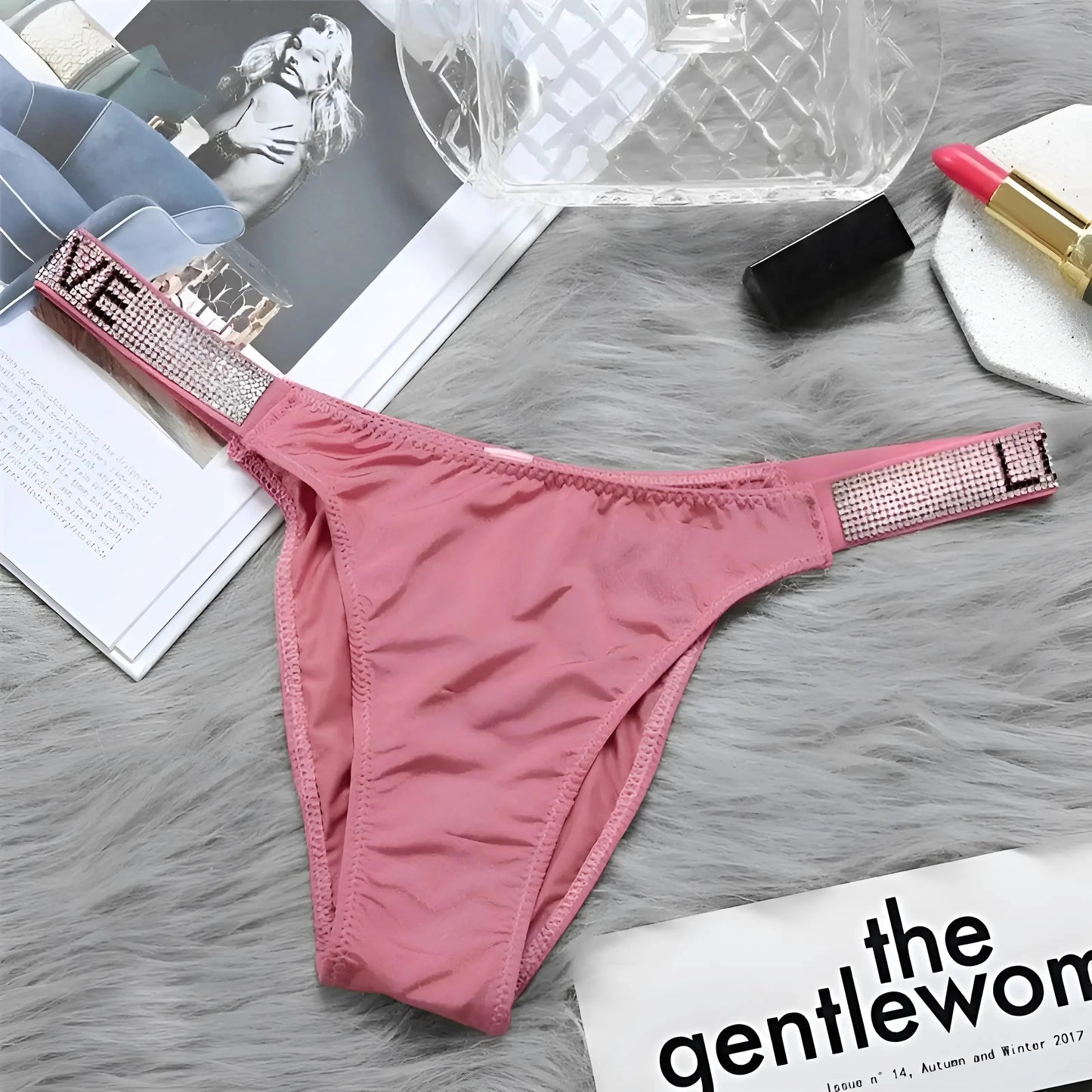 Pink Women's LOVE Thong