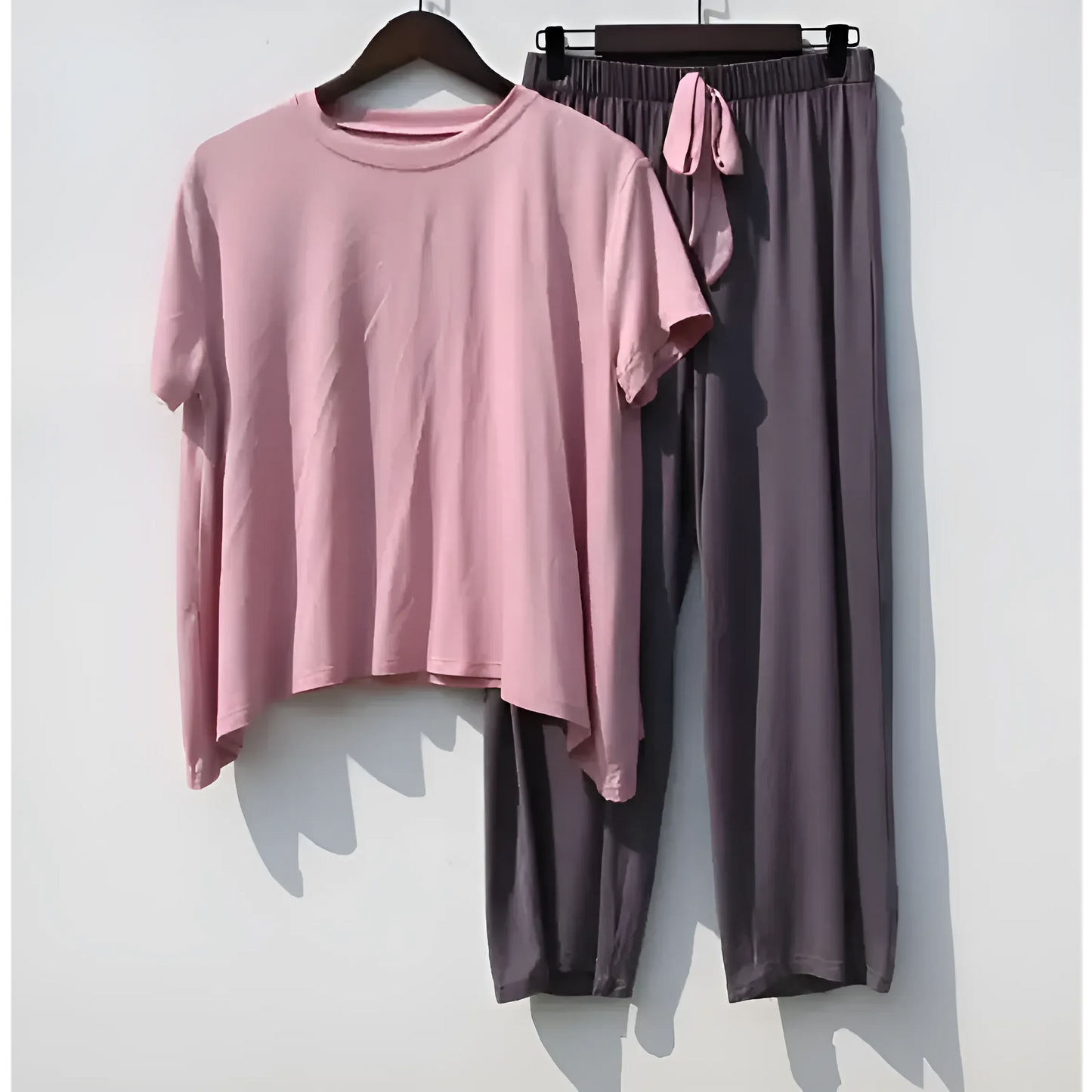 Pink Women's Pyjamas with Long Trousers