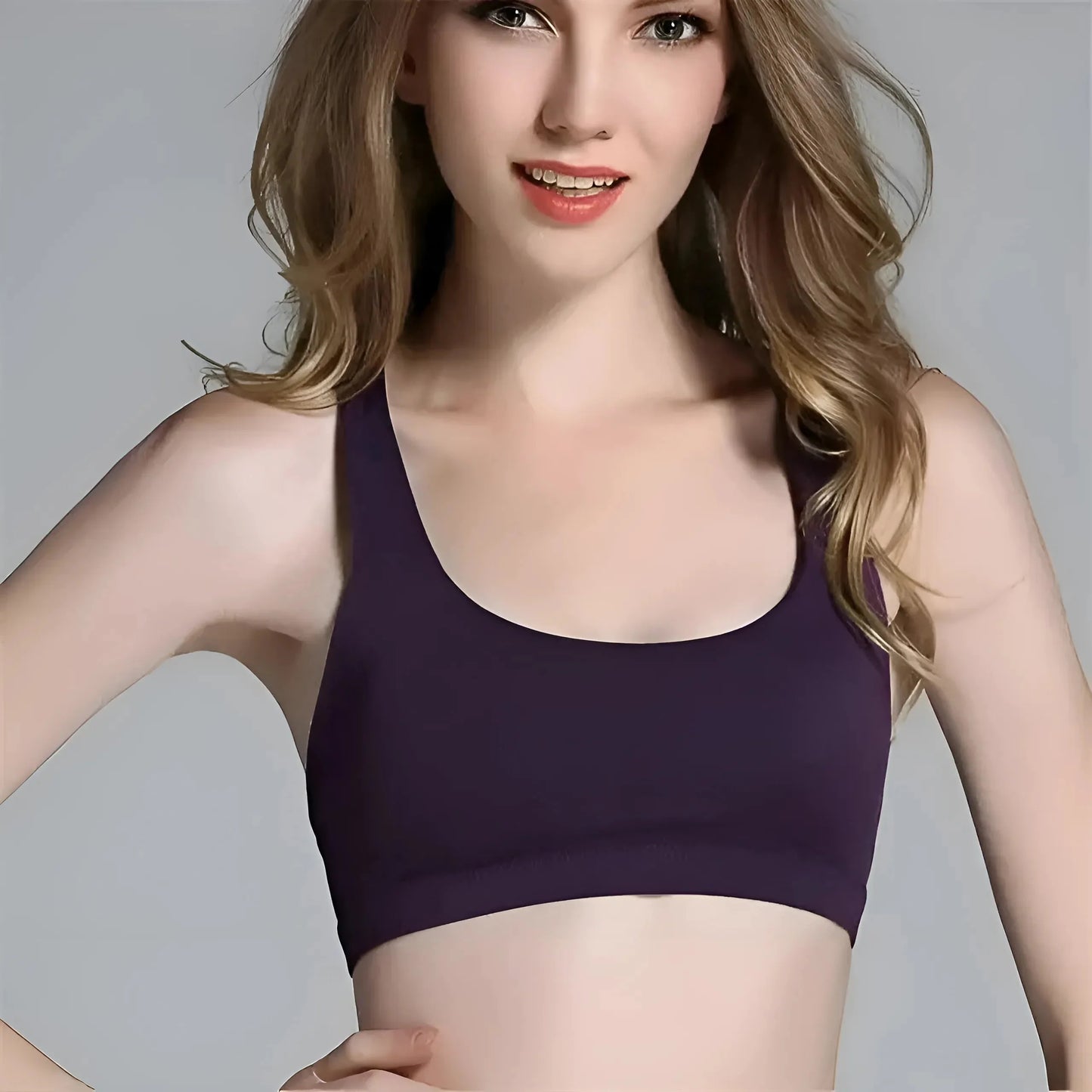Purple Breathable Sports Bra