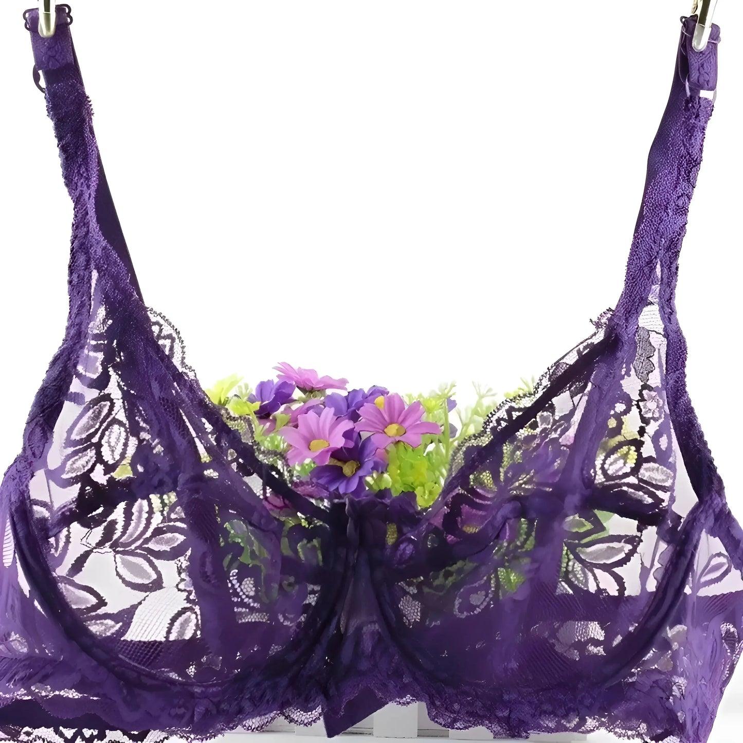 Purple Classic Lace Bra