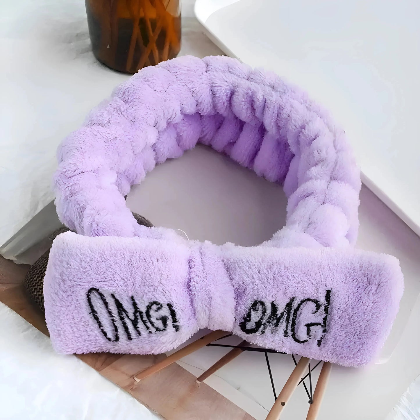 Purple Fluffy Hairband OMG!