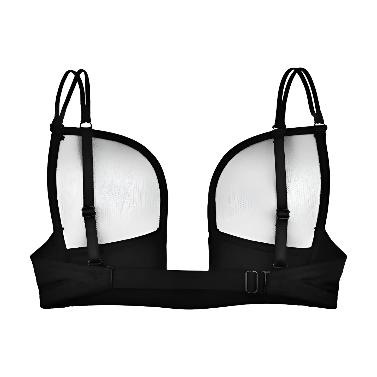 Push-Up Bra with Low Bridge and Removable Straps