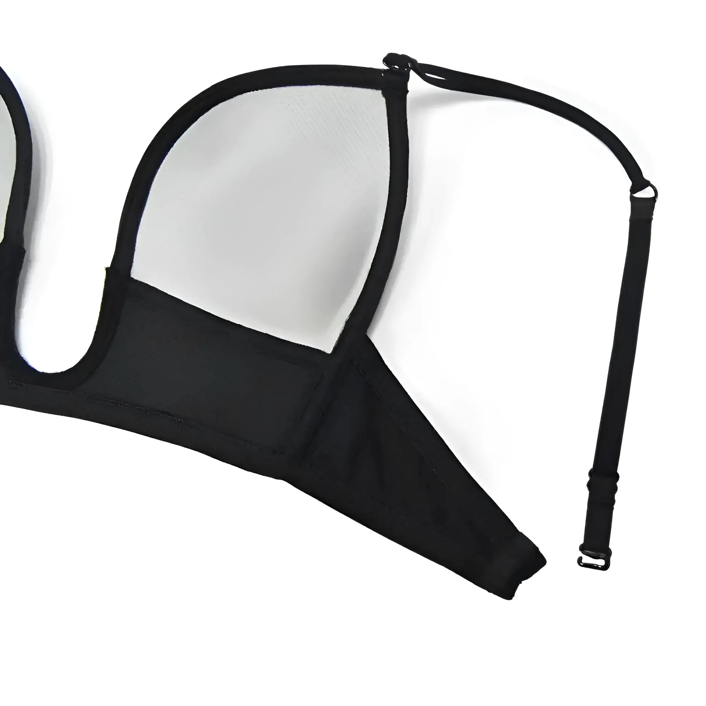 Push-Up Bra with Low Bridge and Removable Straps