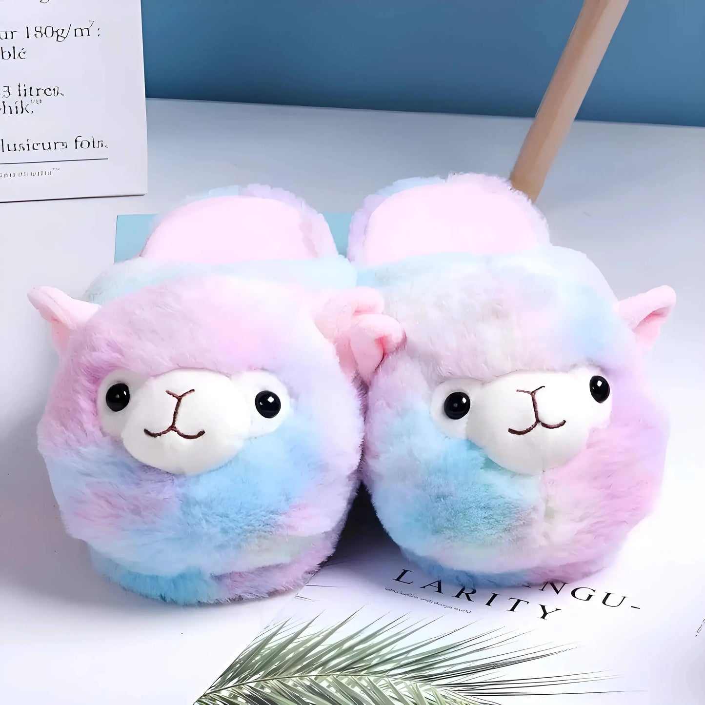 Rainbow Women's Llama Slippers