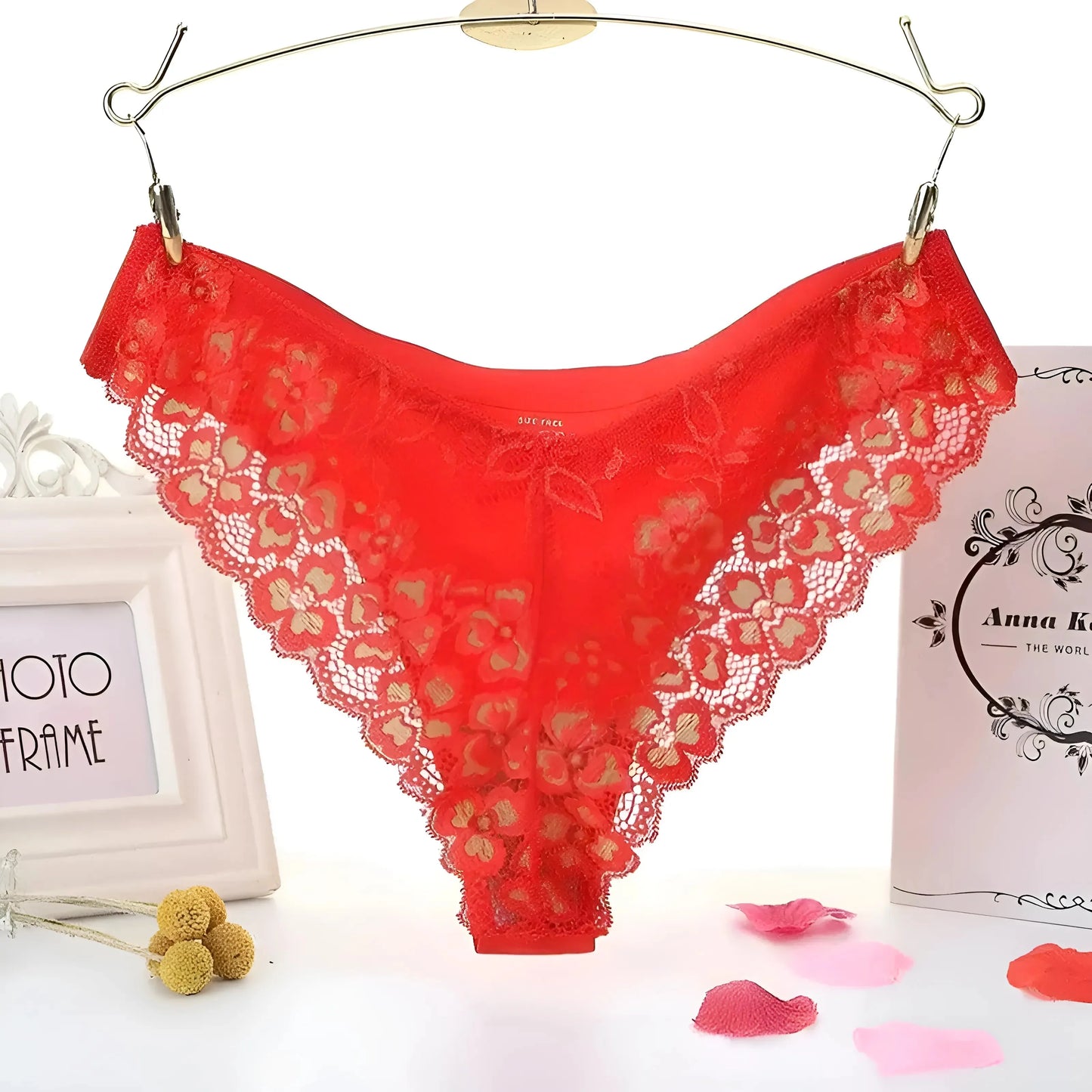 Red Lace-Back Knickers