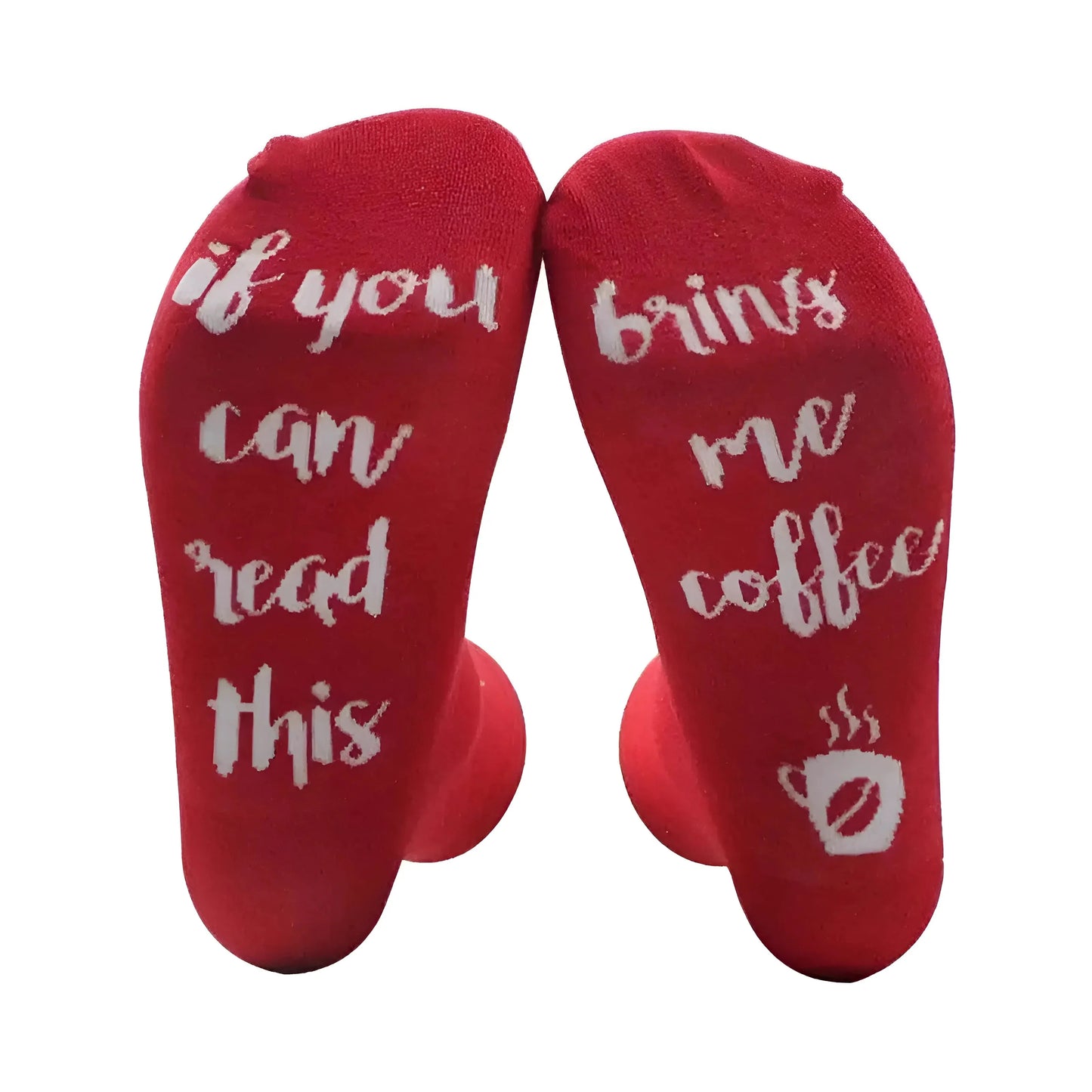 Red Men's Socks with Funny Quotes
