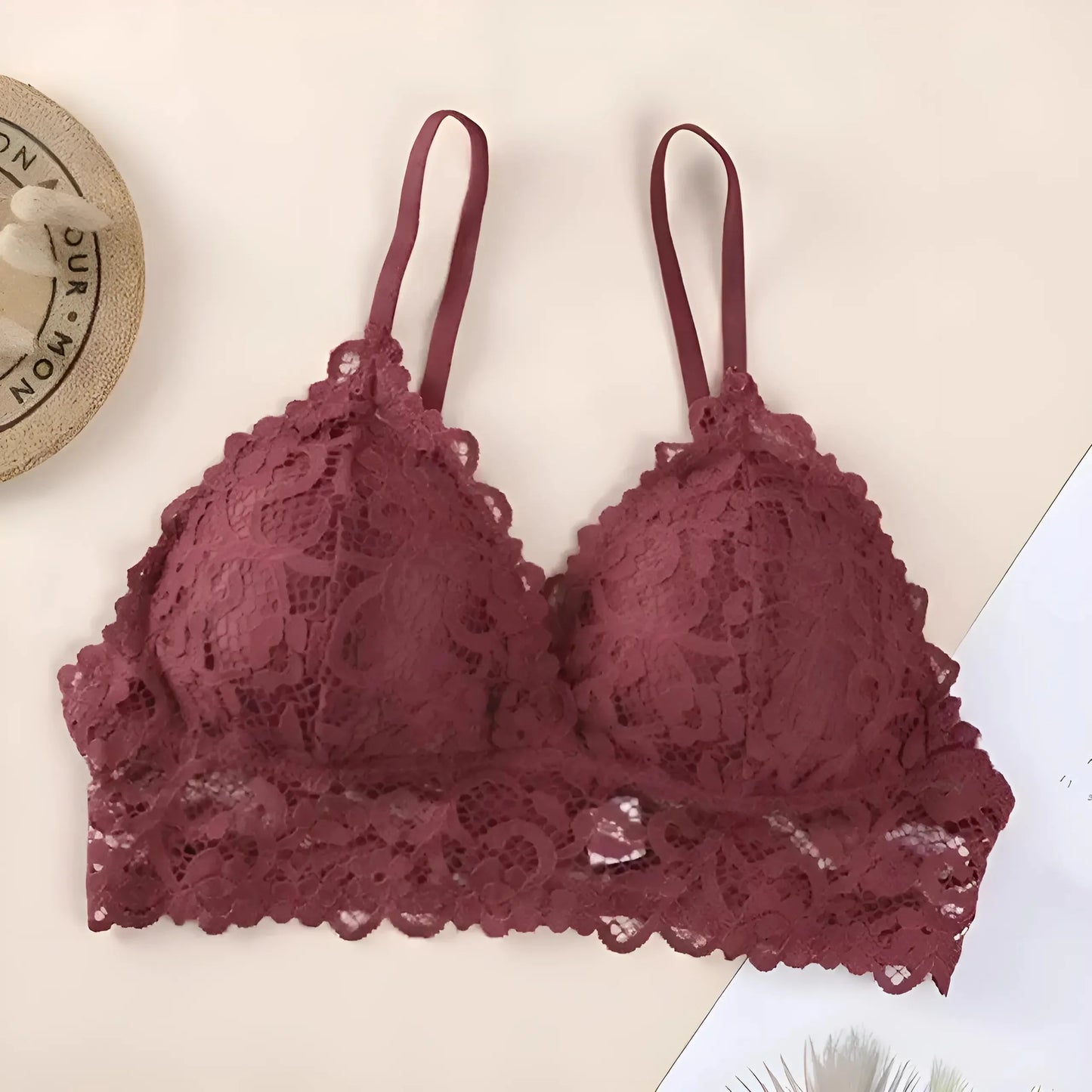 Red Universal Lace Bra