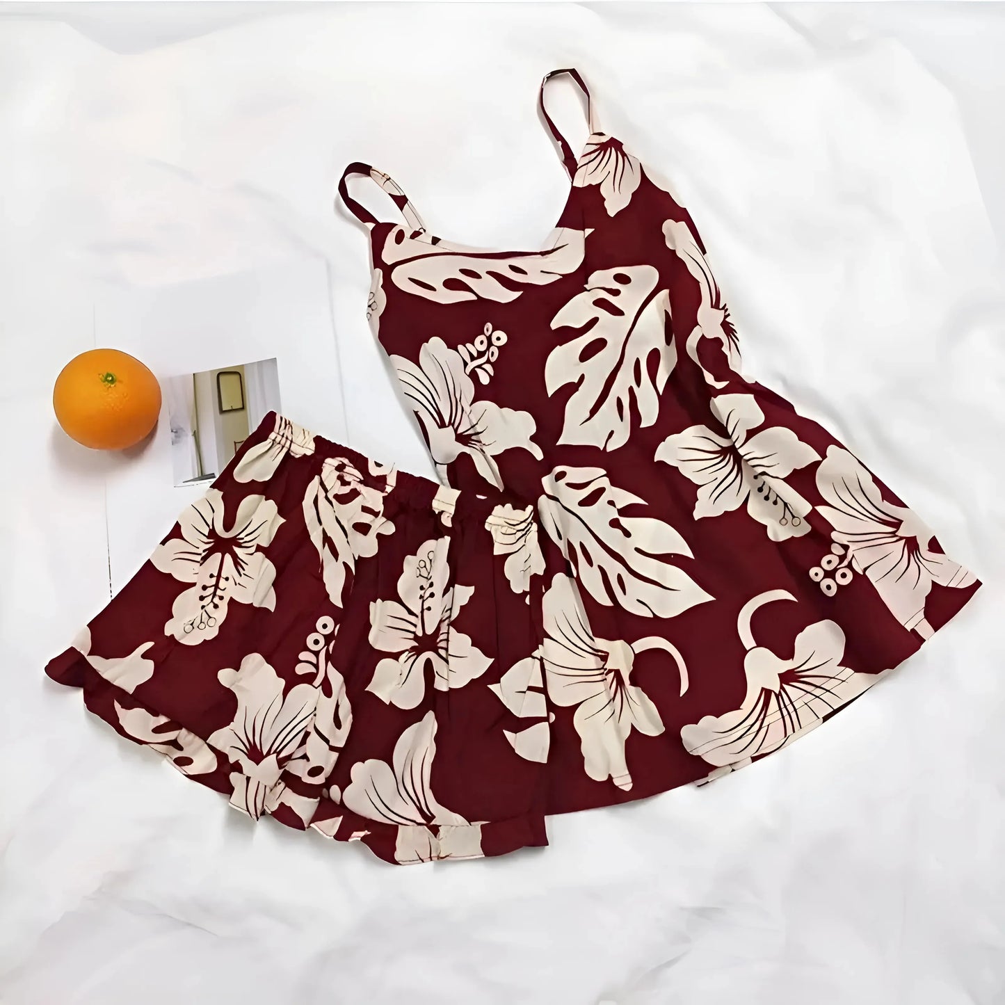 Red Women's Bunny Print Pyjamas