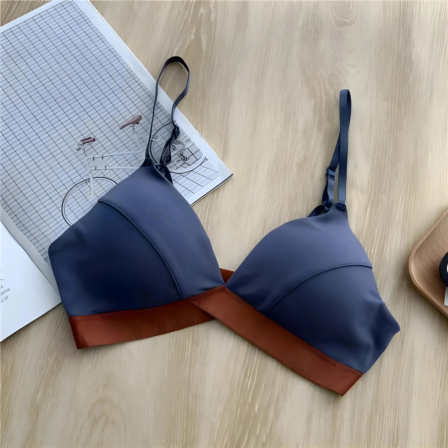 Simple Bra with Decorative Strap