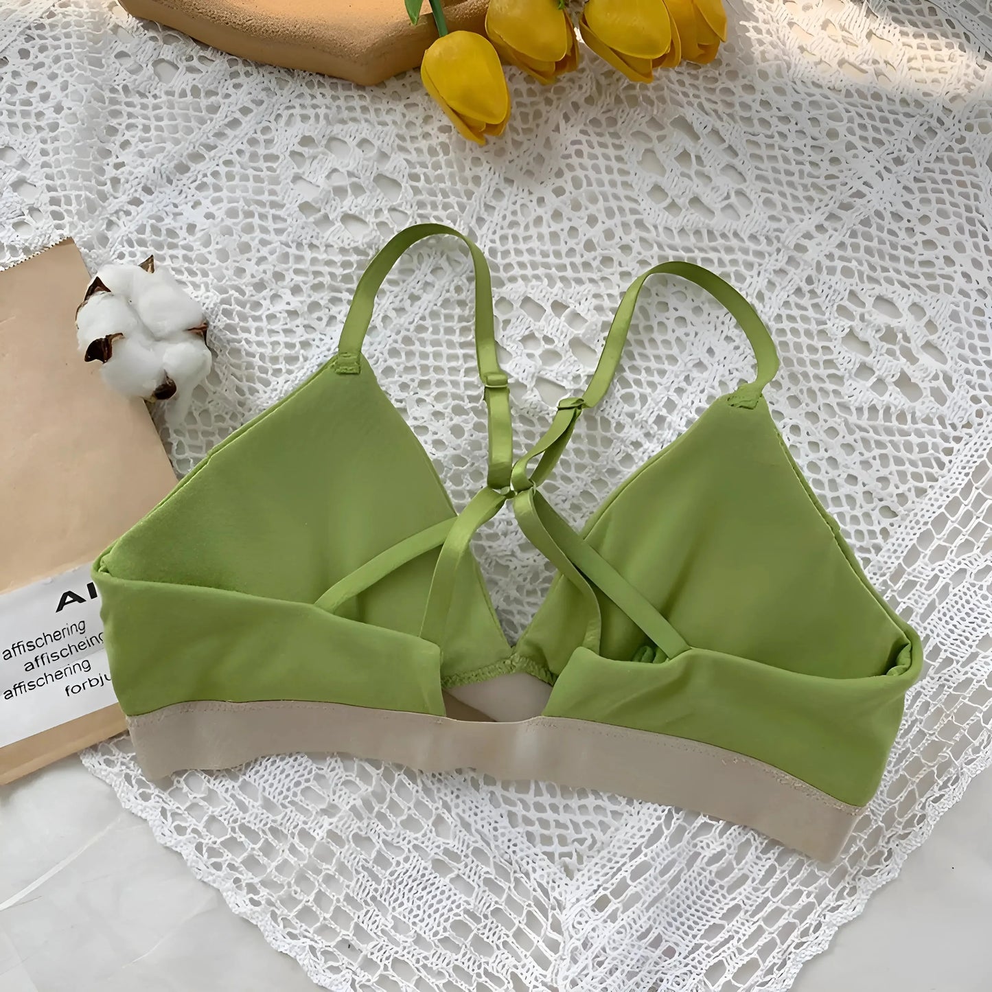 Simple Bra with Decorative Strap