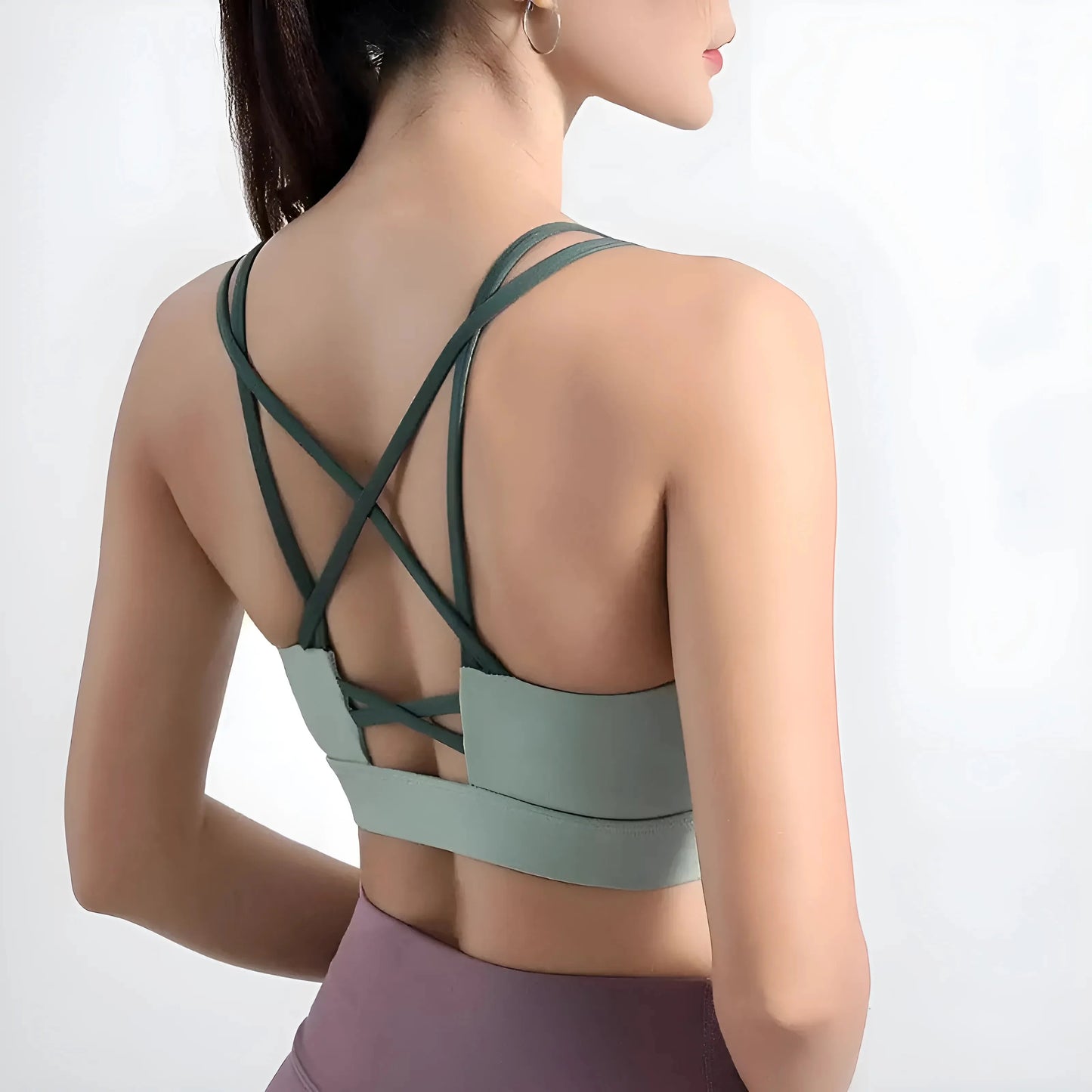 Sport Bra with Decorative Back