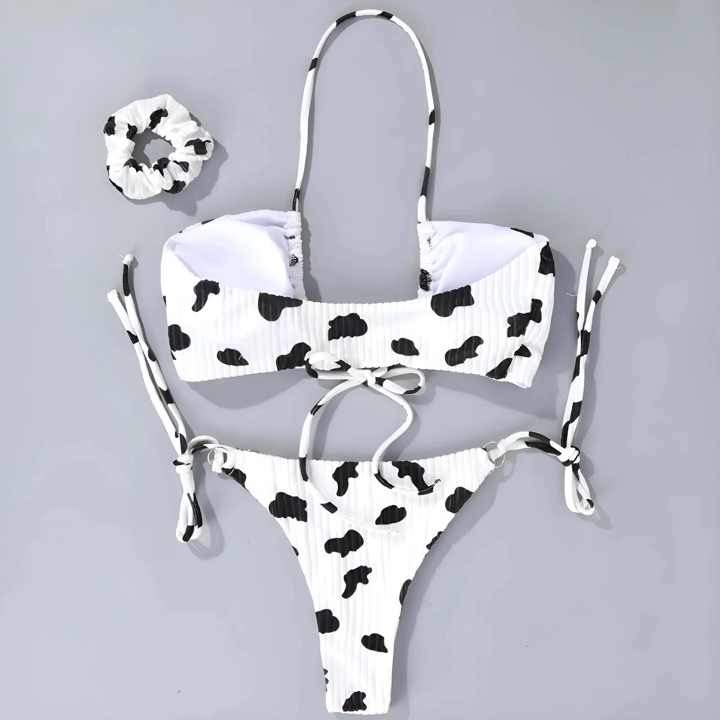 Two-Piece Cow Print Swimsuit