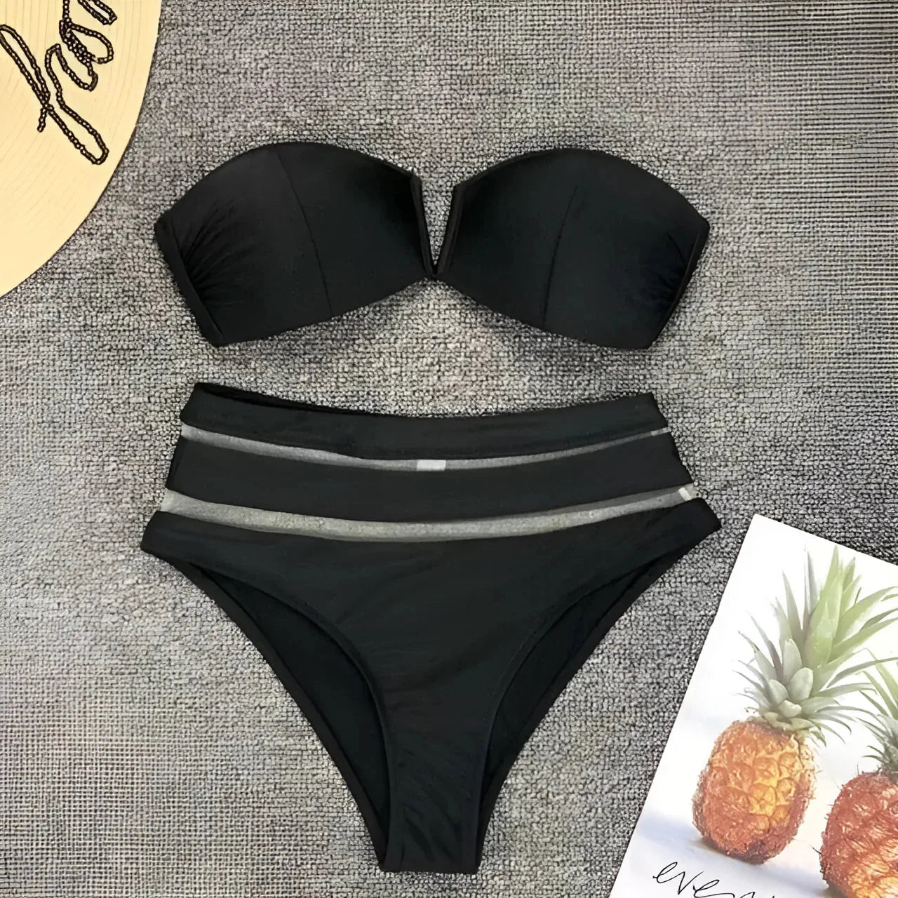 Two-Piece Swimsuit with Decorative Bottom