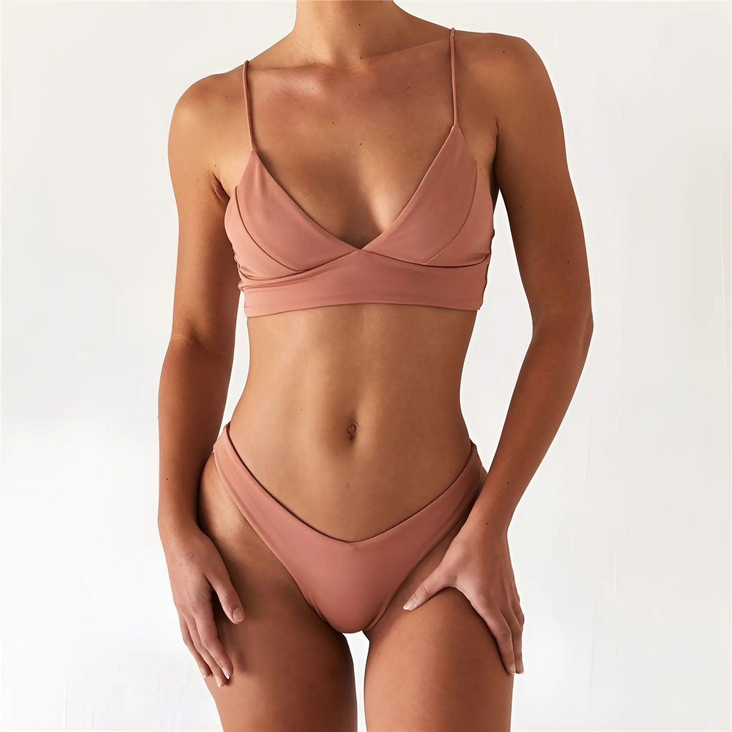 Two-Piece Swimsuit with Thin Straps