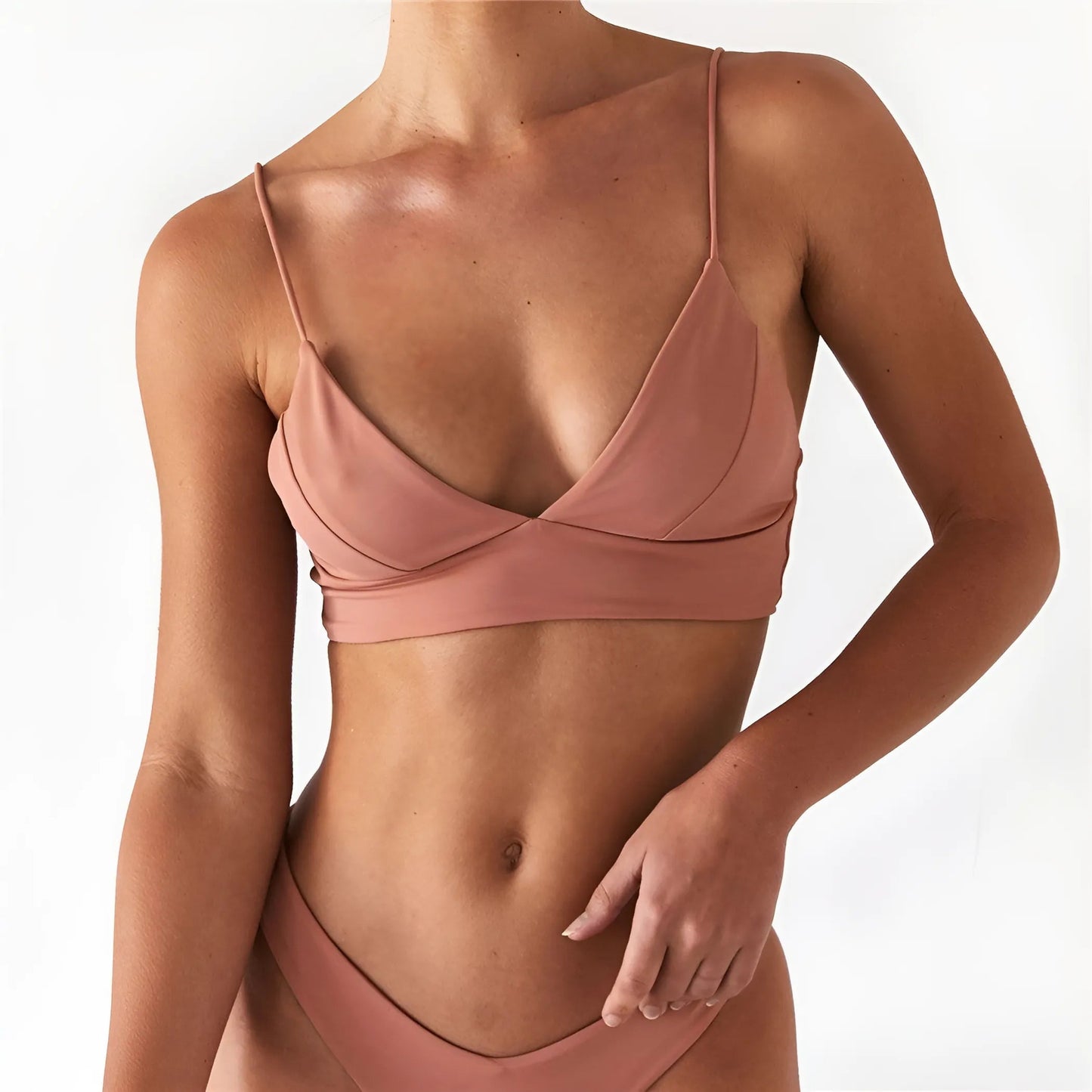 Two-Piece Swimsuit with Thin Straps