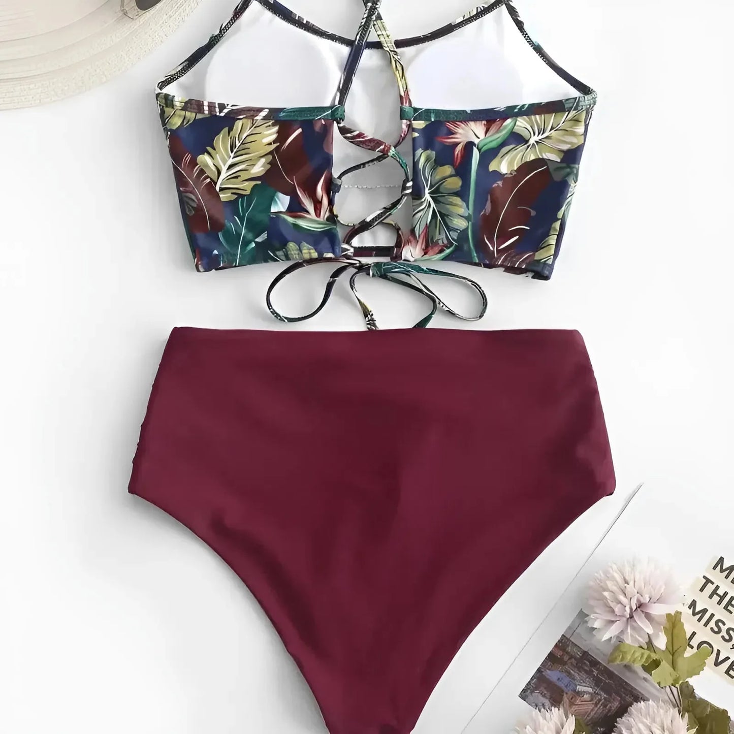 Two-Piece Swimsuit with Top Design