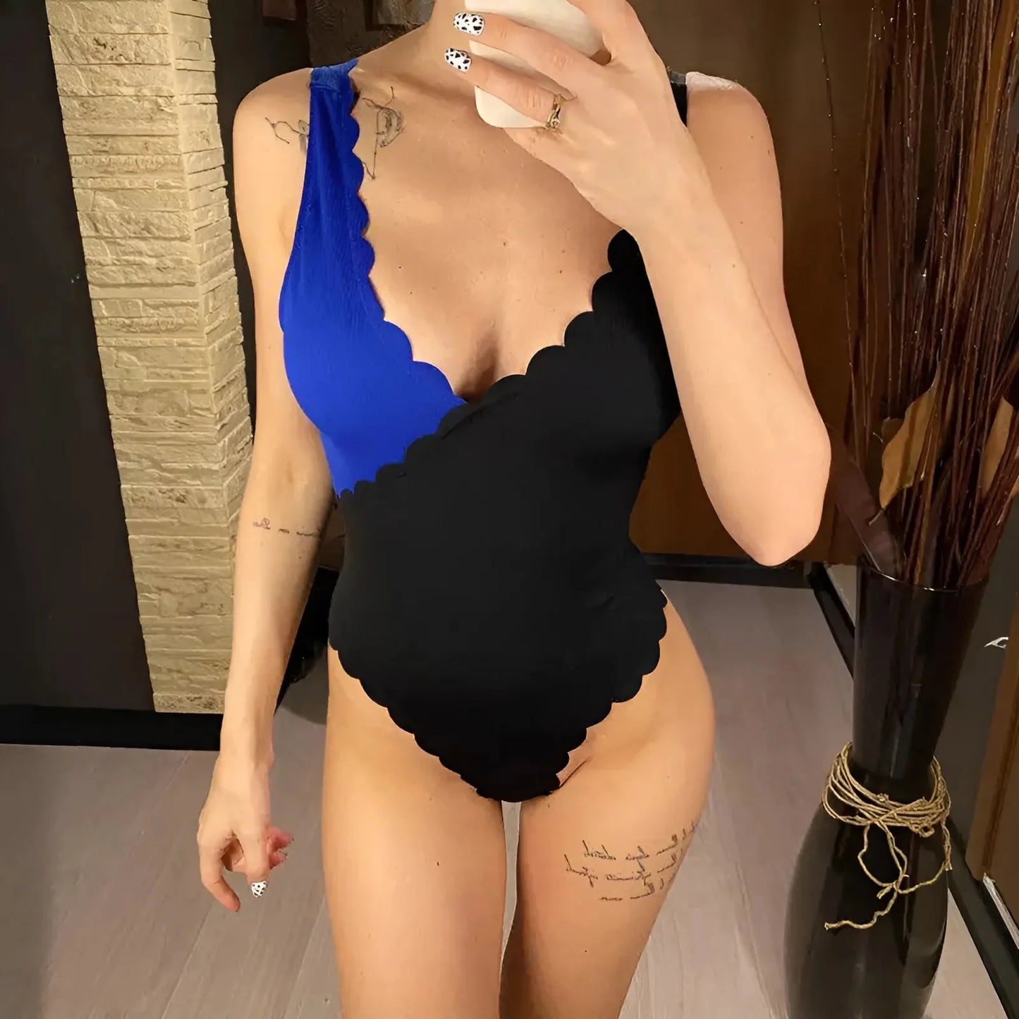 Two-Tone Swimsuit