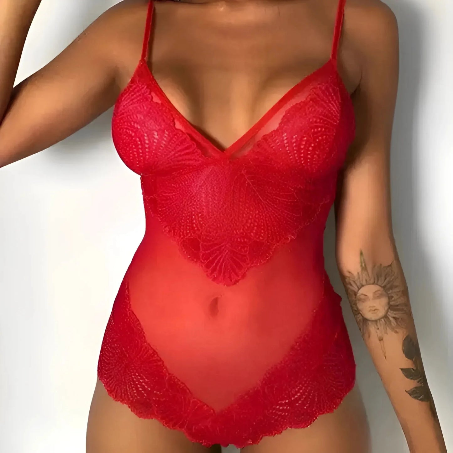 Universal Lace Bodysuit with Mesh