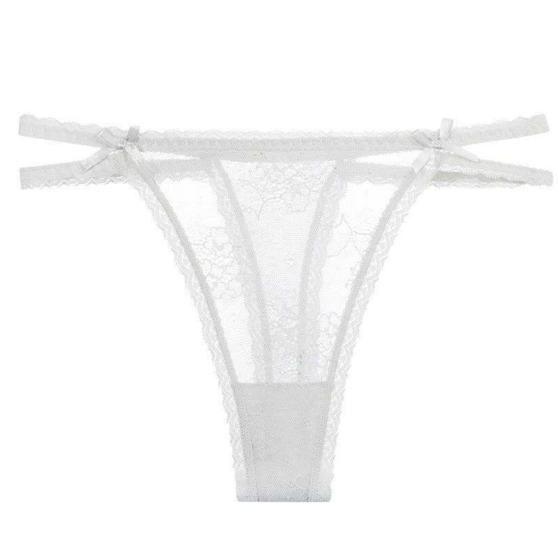 Spitzenstrings mit doppelten Bändern an den Hüften