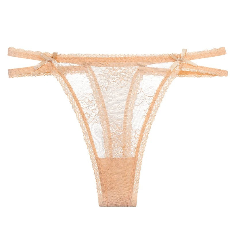 Spitzenstrings mit doppelten Bändern an den Hüften
