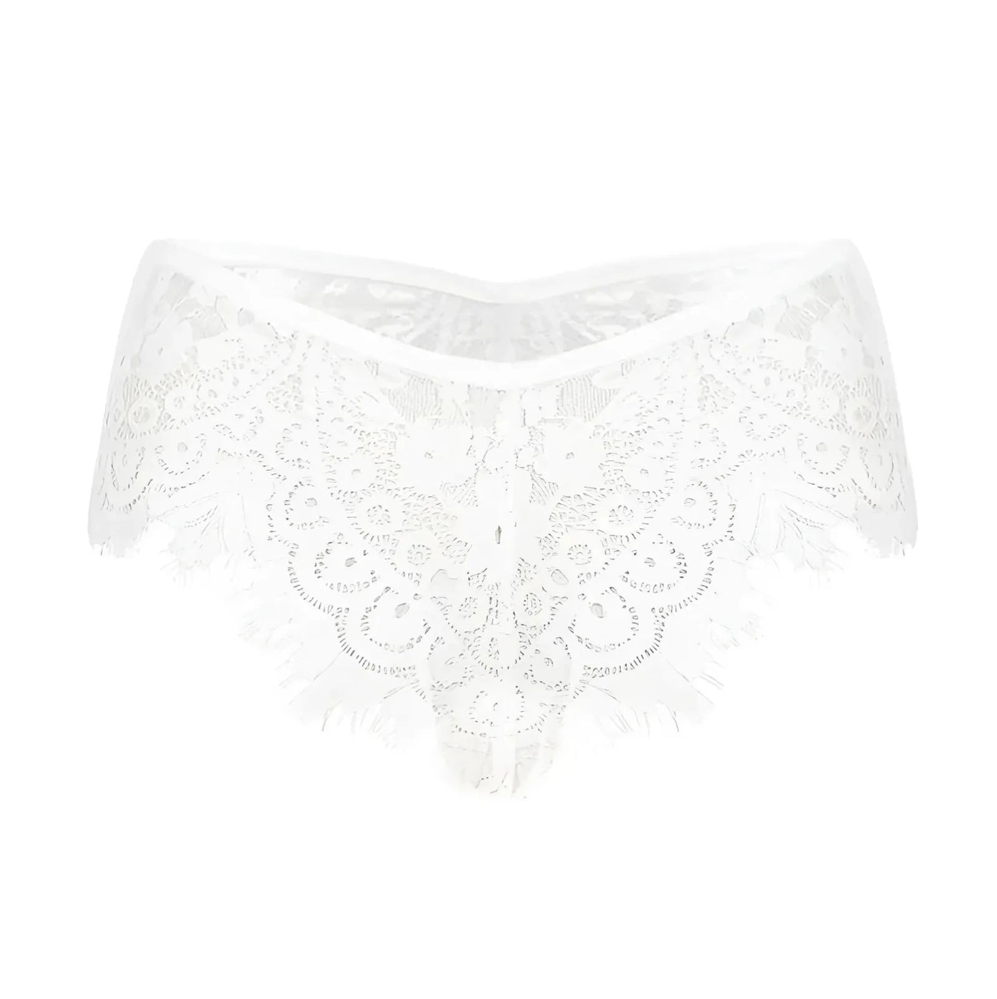 White Lace String Thongs