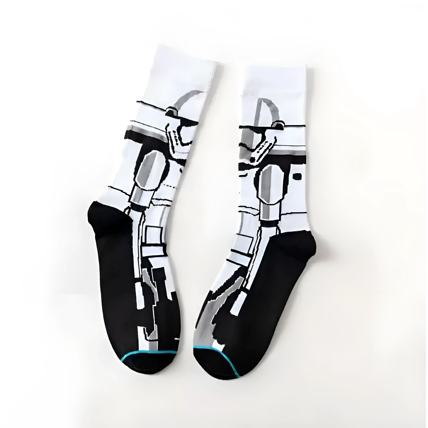 White Men's Long Socks featuring Star Wars Characters