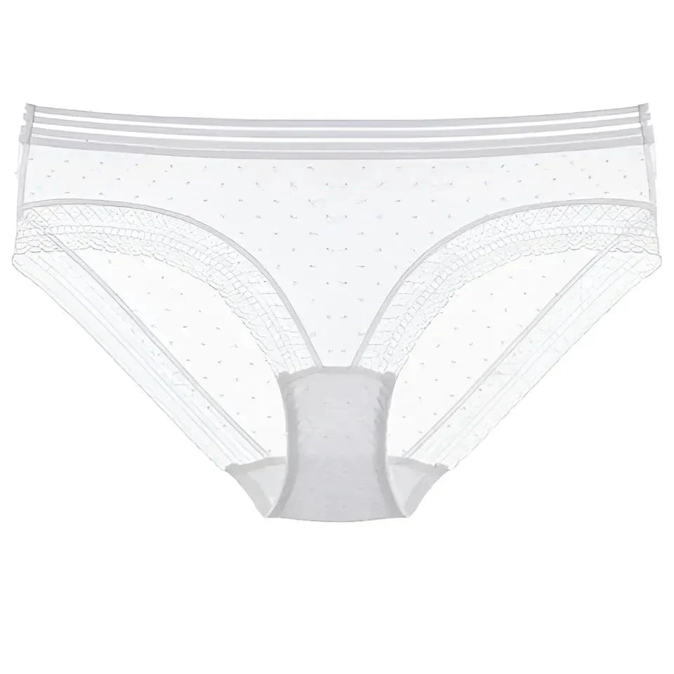 White Polka Dot Lace Knickers