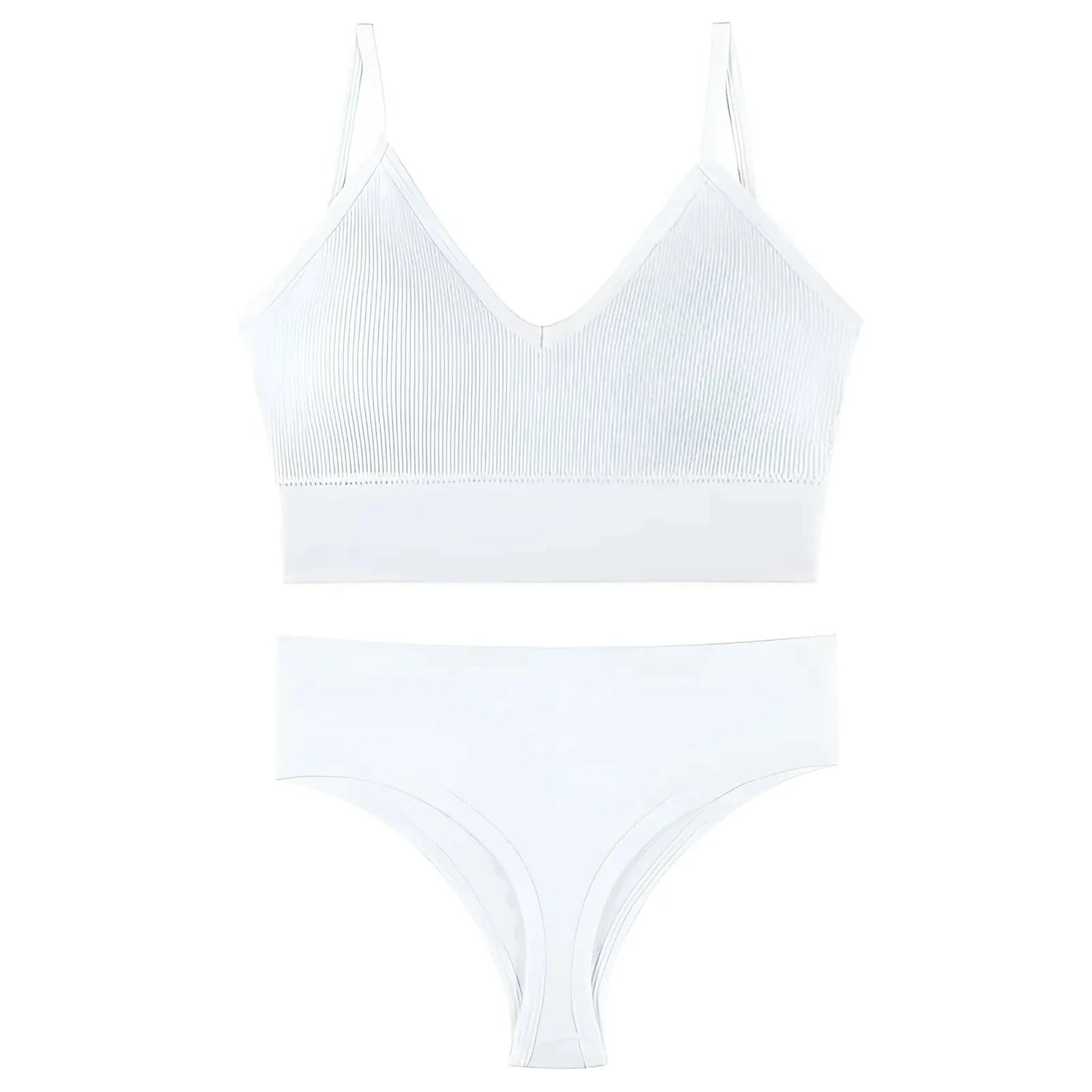 White Seamless Lingerie Set