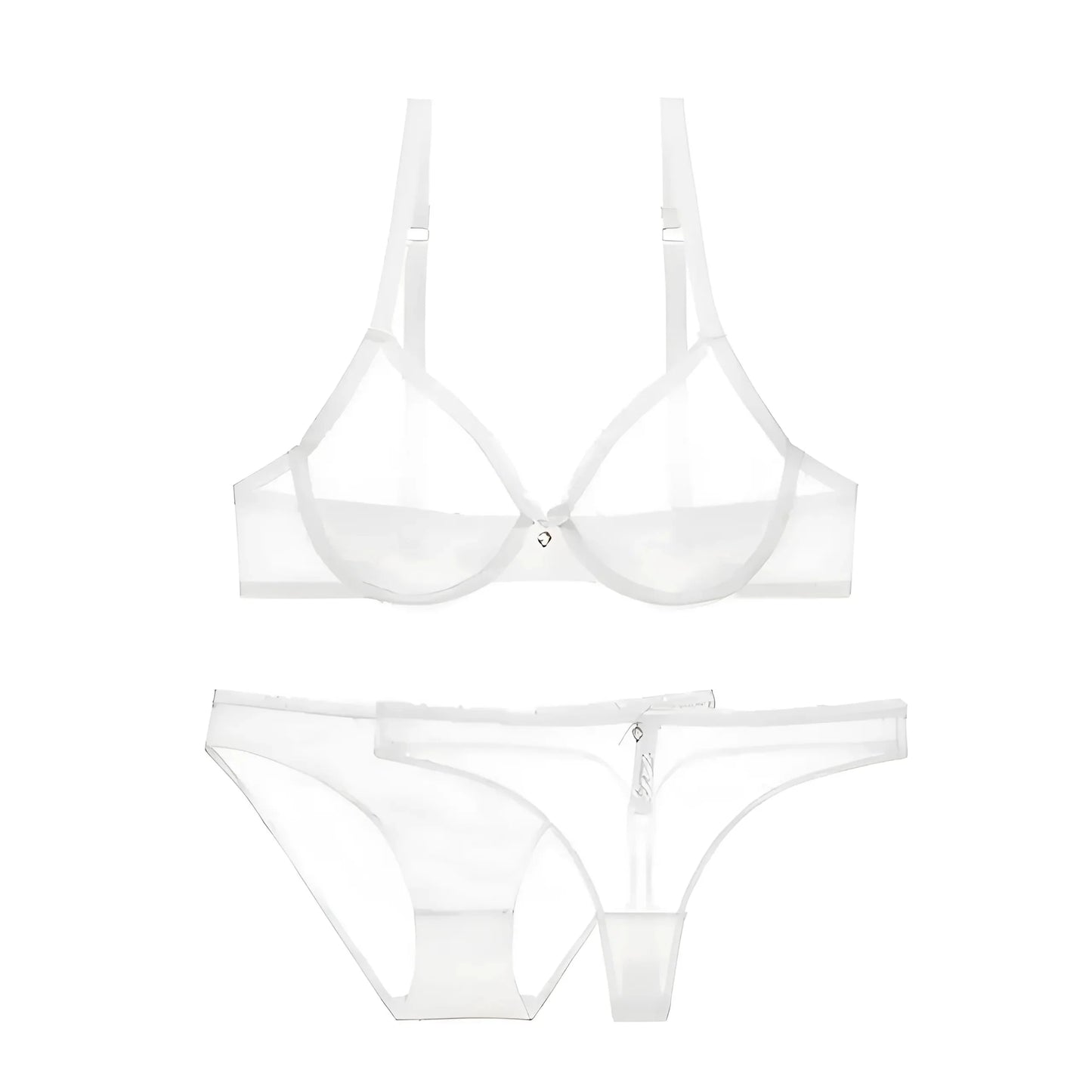 White Sheer Lace Lingerie Set