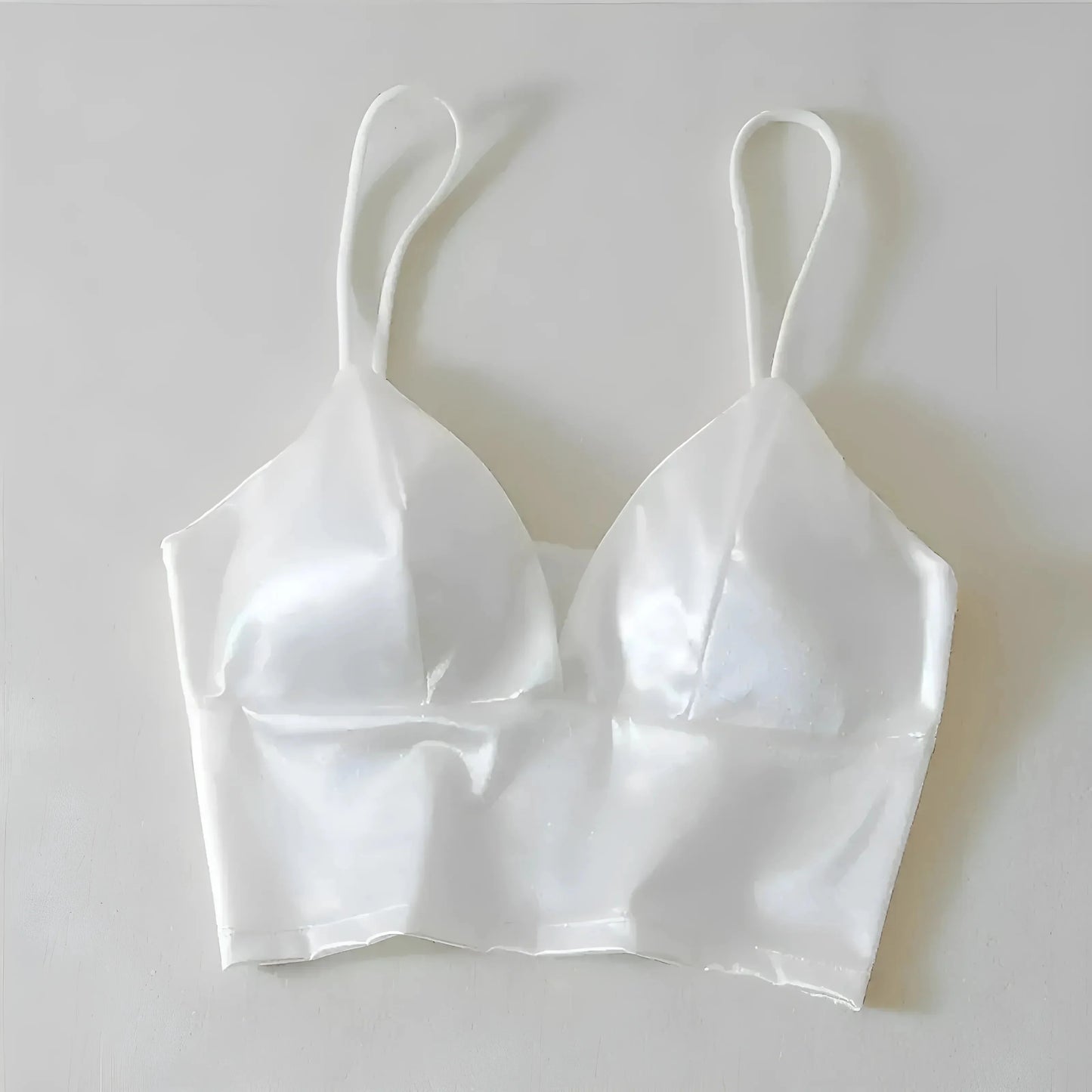 White Simple Cut Bralette