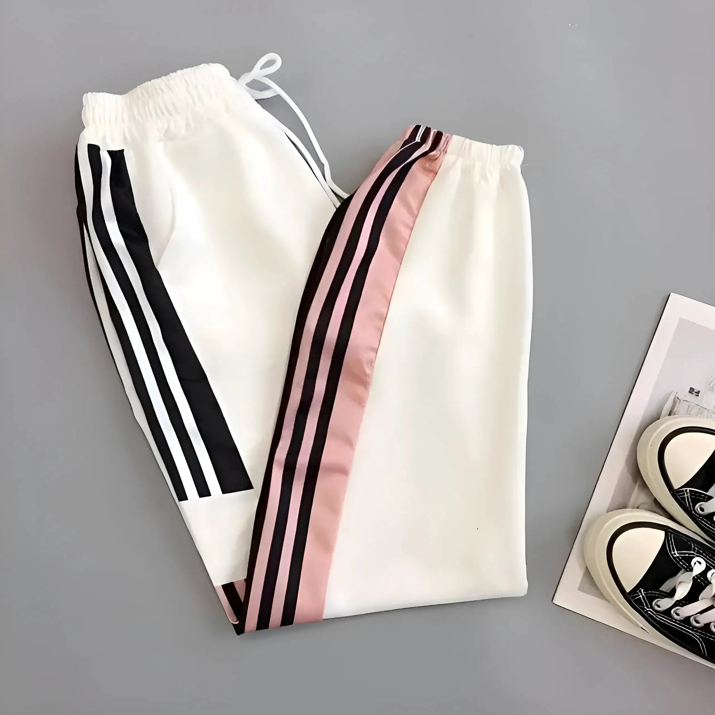 White Universal Striped Trousers