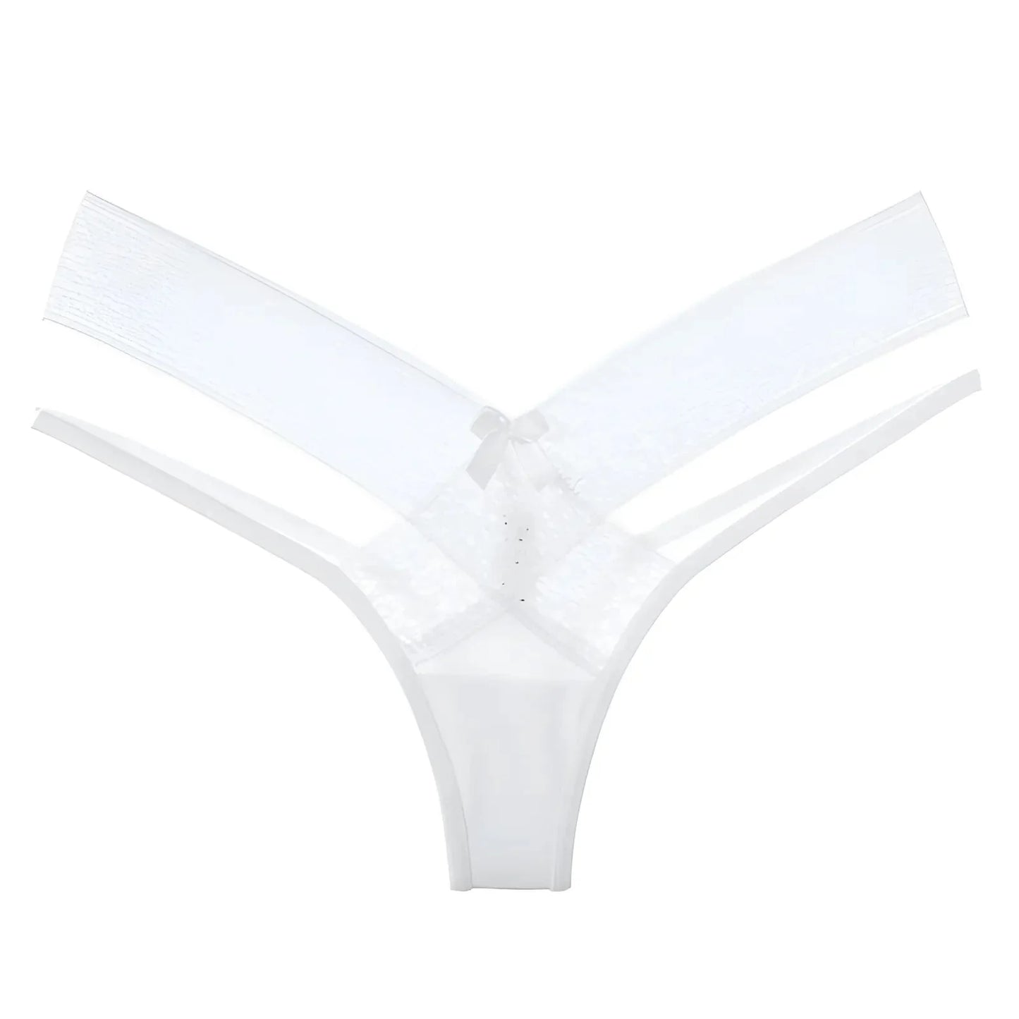 White Women's Briefs with Wide Bands